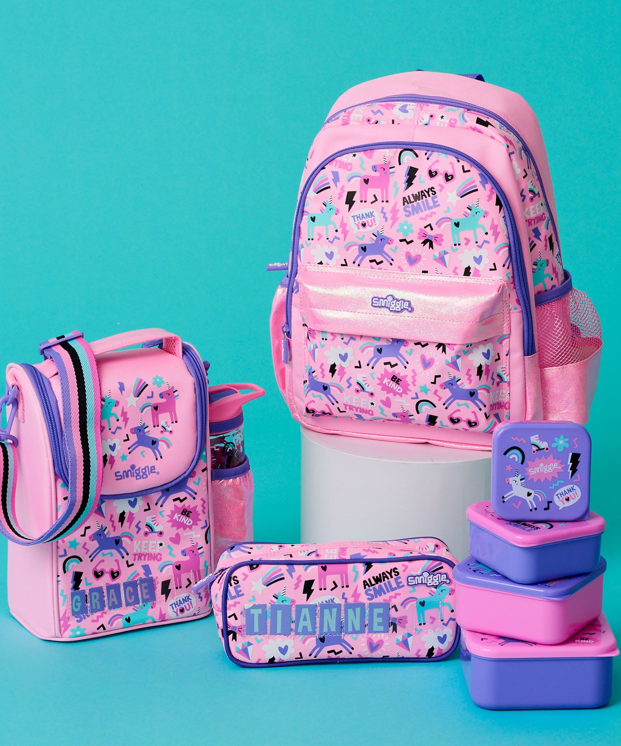 Smiggle - Cloud Nine Junior İsimlikli Cruiser Kalem Kutusu-Dinossi