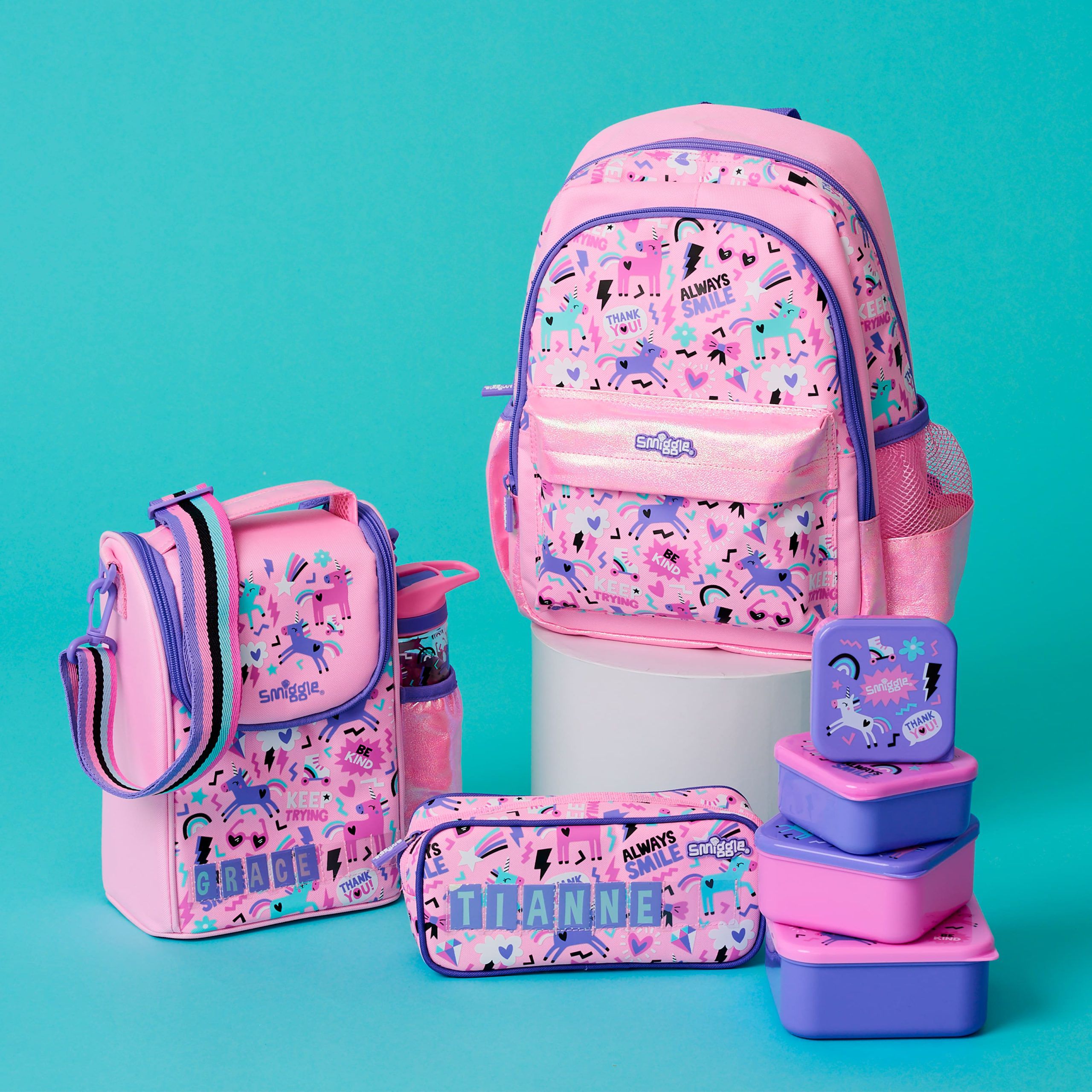 Smiggle - Cloud Nine Junior İsimlikli Cruiser Kalem Kutusu-Dinossi