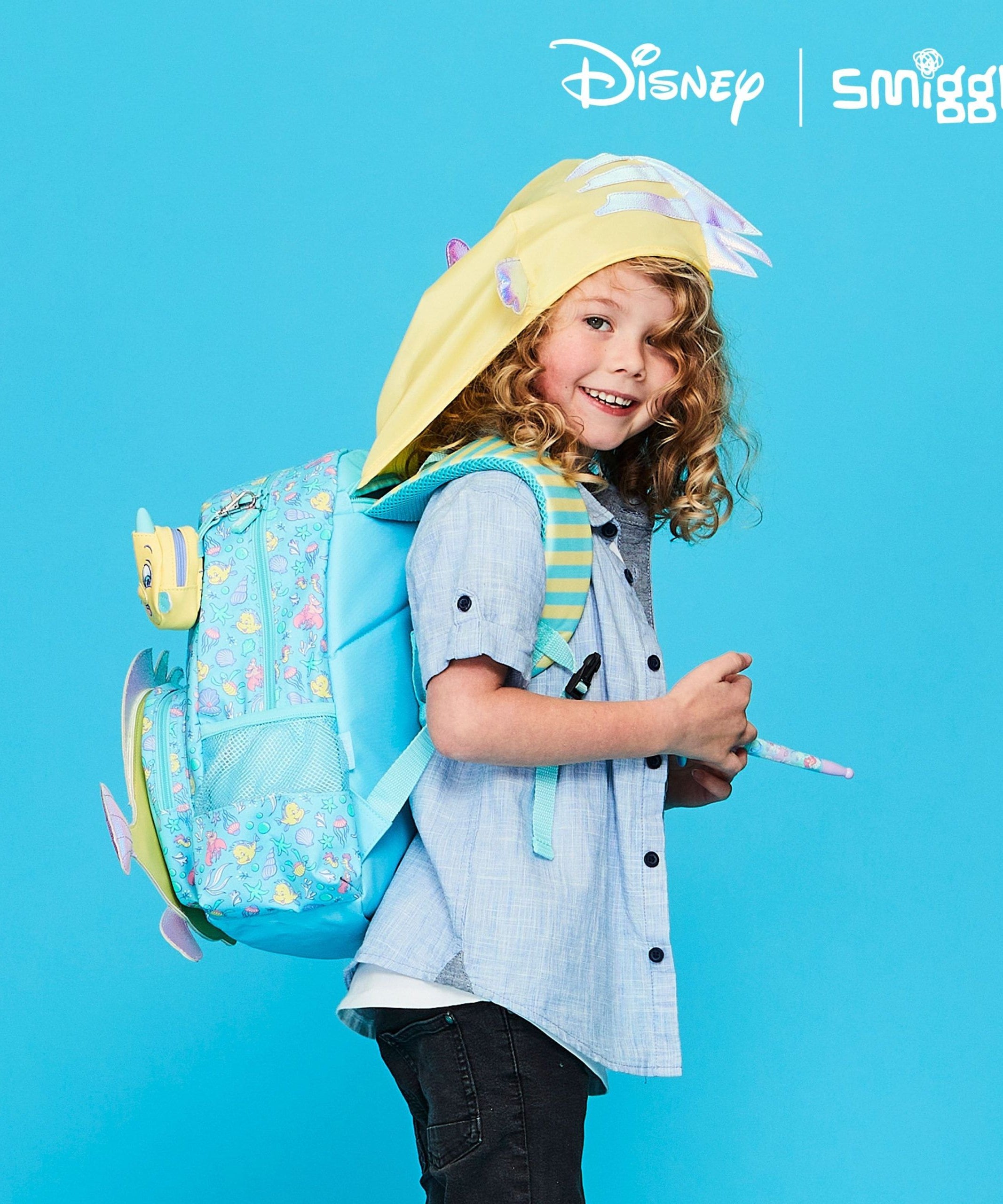 Smiggle - Disney Prenses Junior Hoodie Sırt Çantası-Dinossi