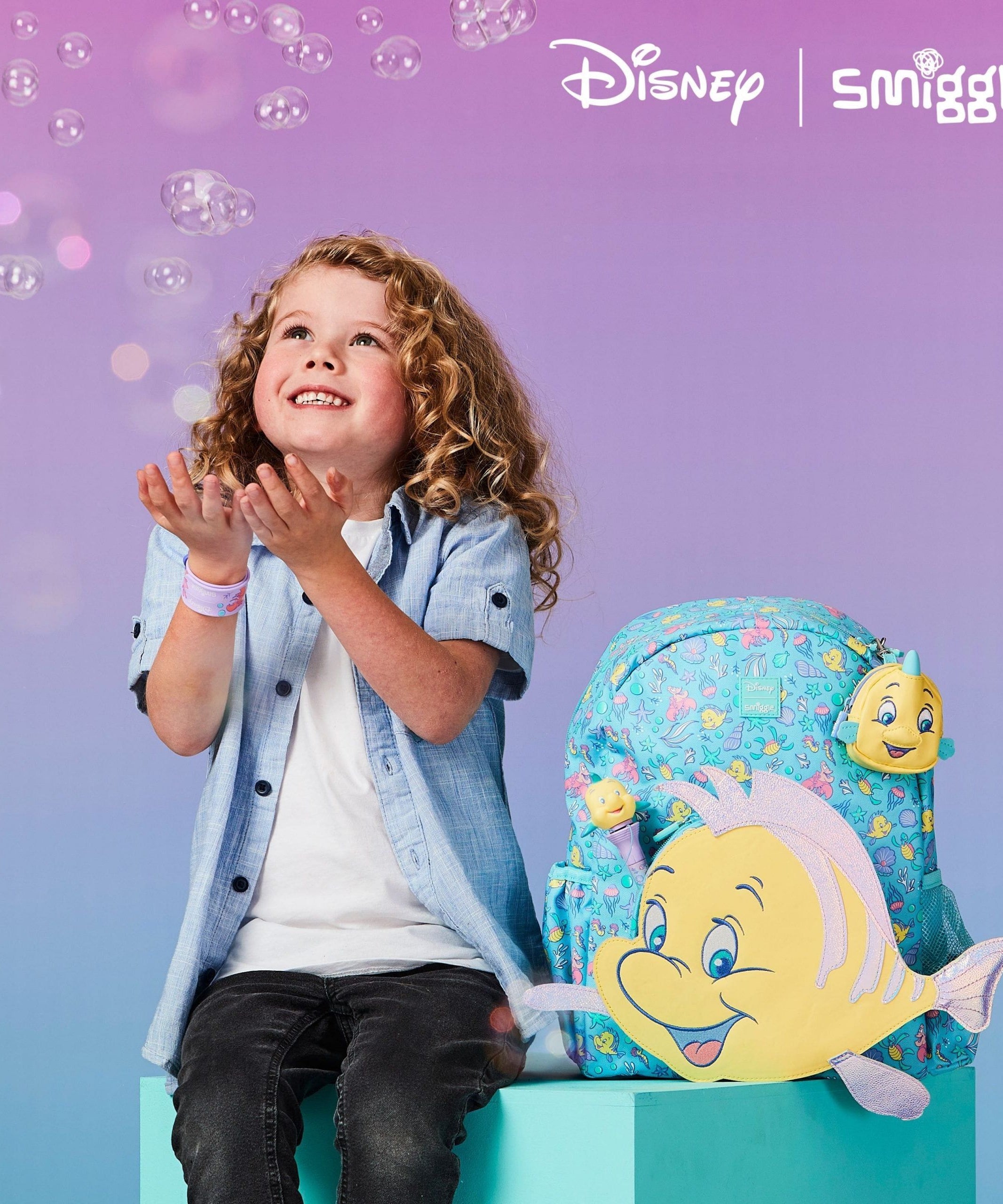 Smiggle - Disney Prenses Junior Hoodie Sırt Çantası-Dinossi