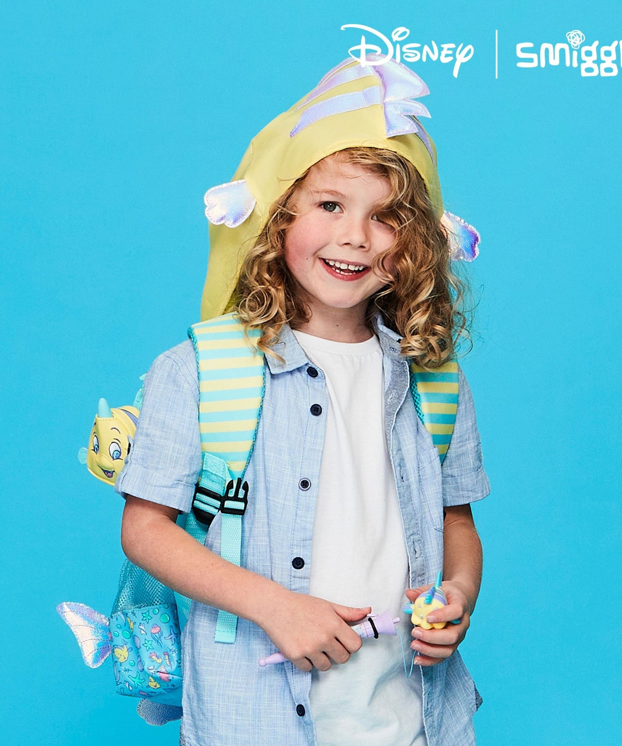 Smiggle - Disney Prenses Junior Hoodie Sırt Çantası-Dinossi