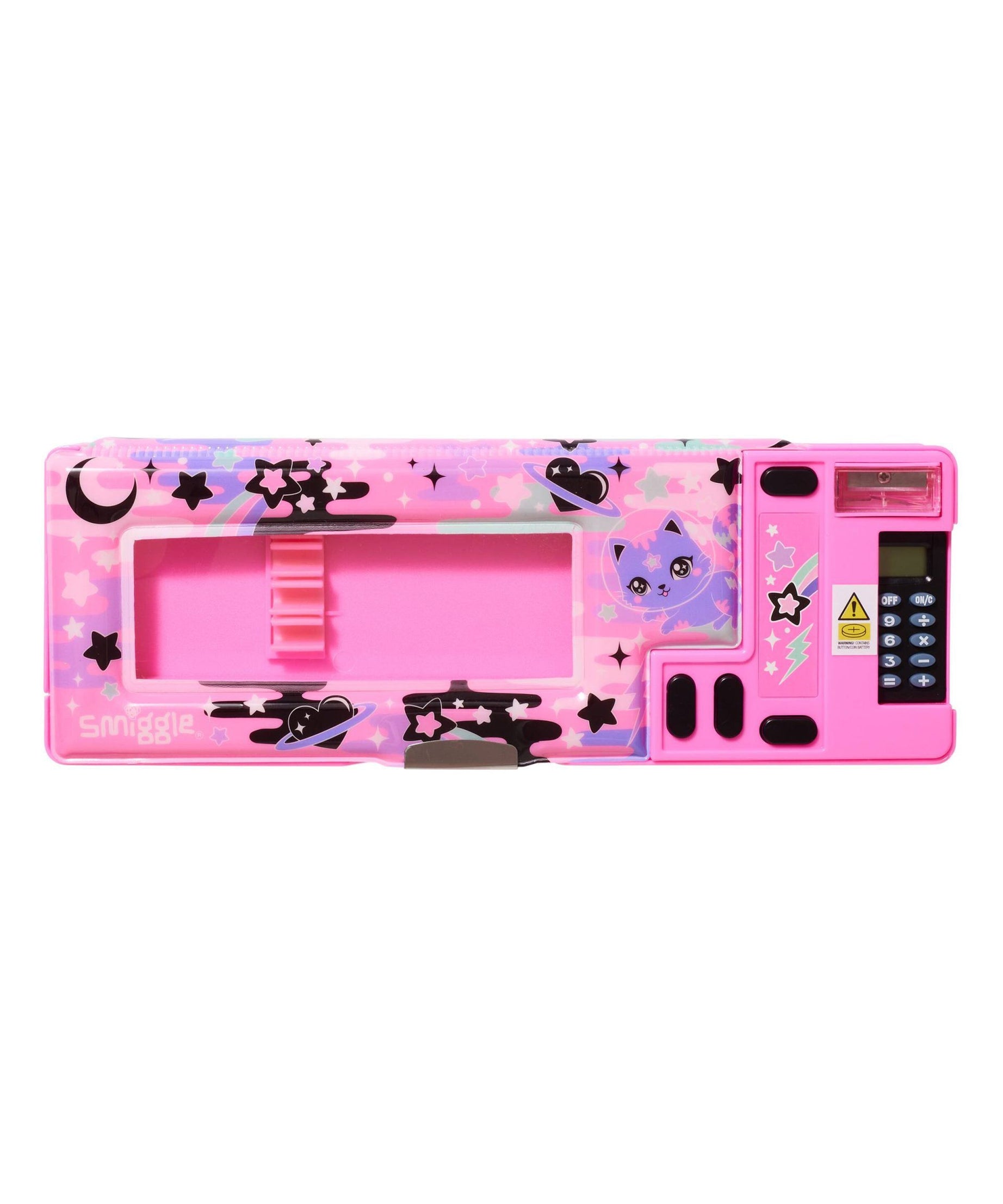 Smiggle - Away Hesap Makineli Otomatik Kalem Kutusu-Dinossi