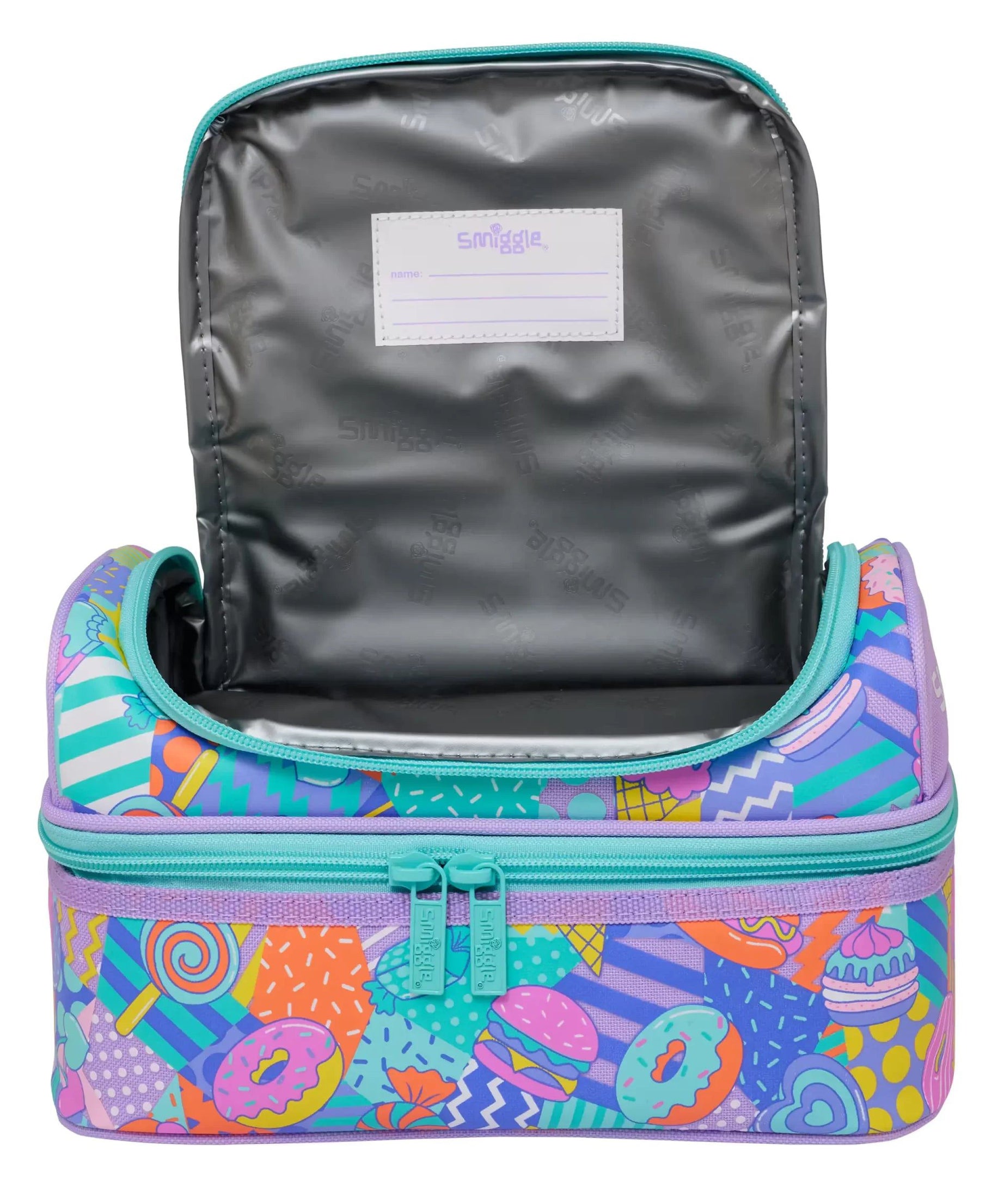 Smiggle - Away Çift Katlı Askılı Beslenme Çantası-Dinossi