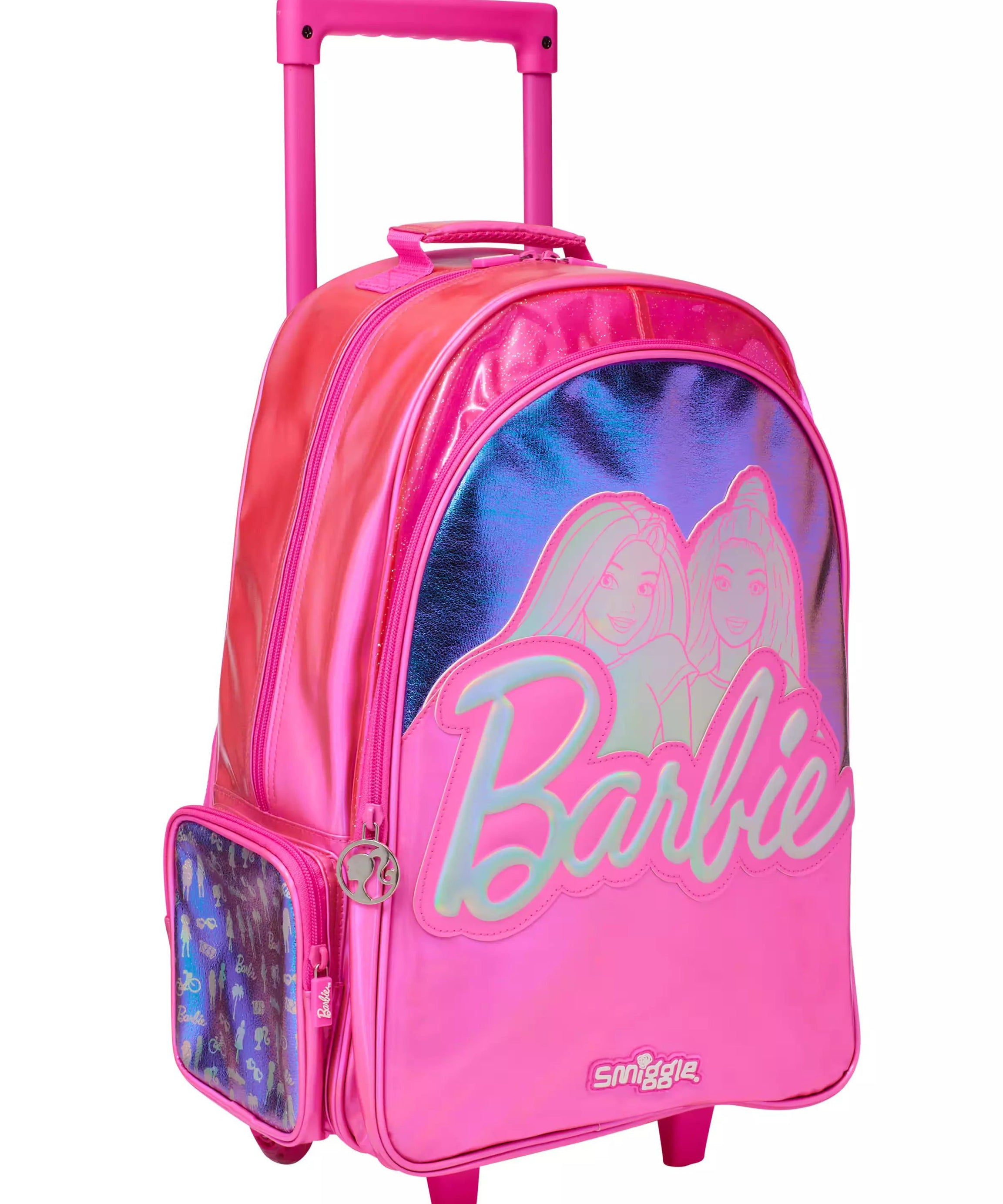 Smiggle - Barbie Çekçekli Işıklı Tekerlekli Çanta-Dinossi