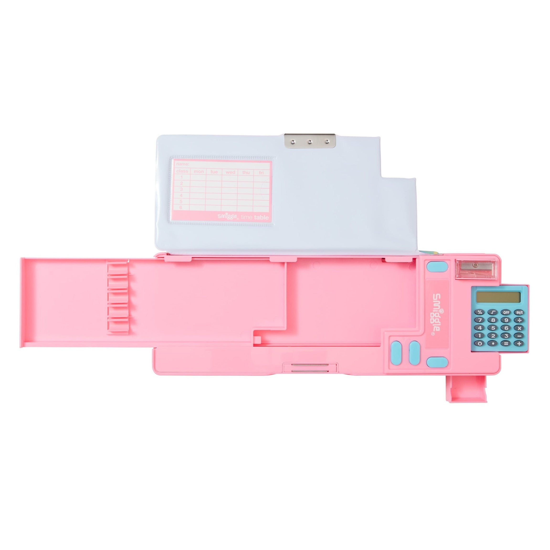 Smiggle - बज़ हिसाब मशीन वाला स्वचालित पेन बॉक्स