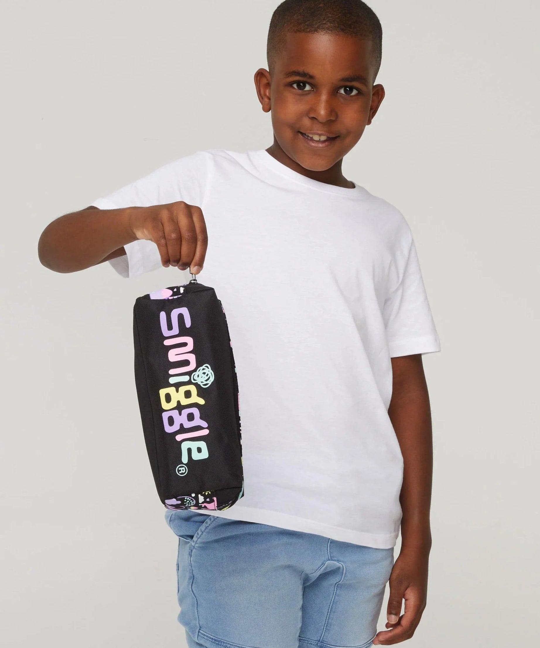 Smiggle - Vibin İki Gözlü Klasik Kalem Kutusu-Dinossi