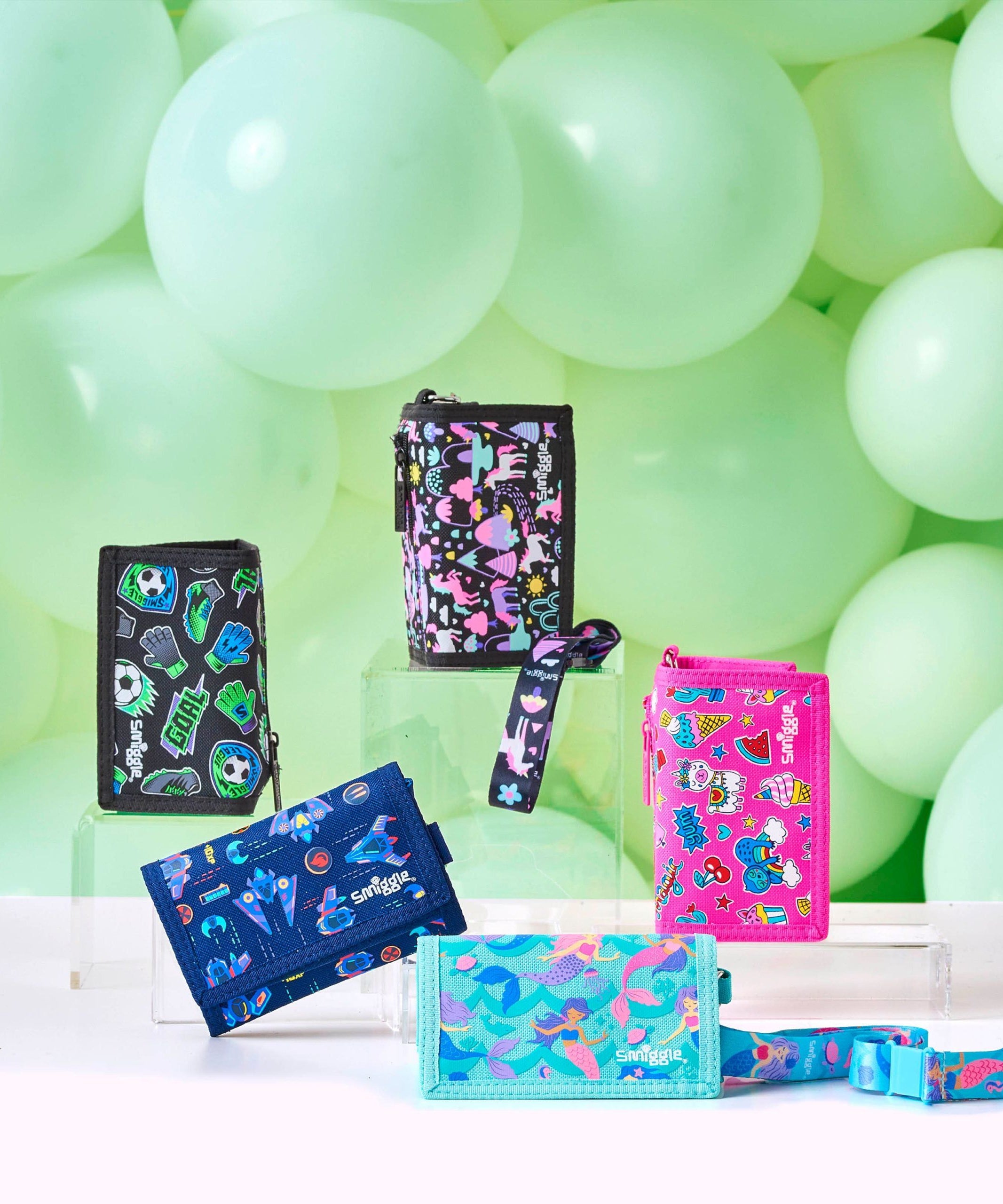 Smiggle - Vibin İpli Çocuk Cüzdanı-Dinossi