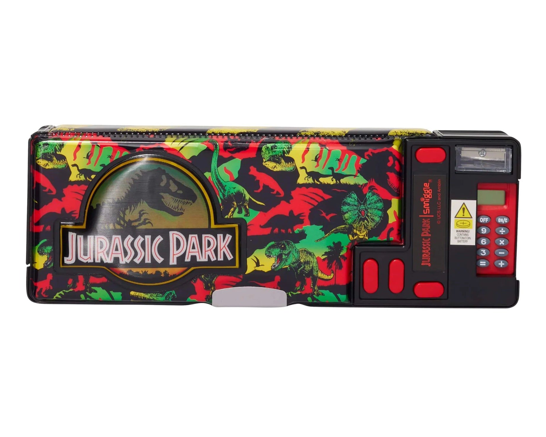 Smiggle - Jurassic Park Hesap Makineli Otomatik Kalem Kutusu-Dinossi
