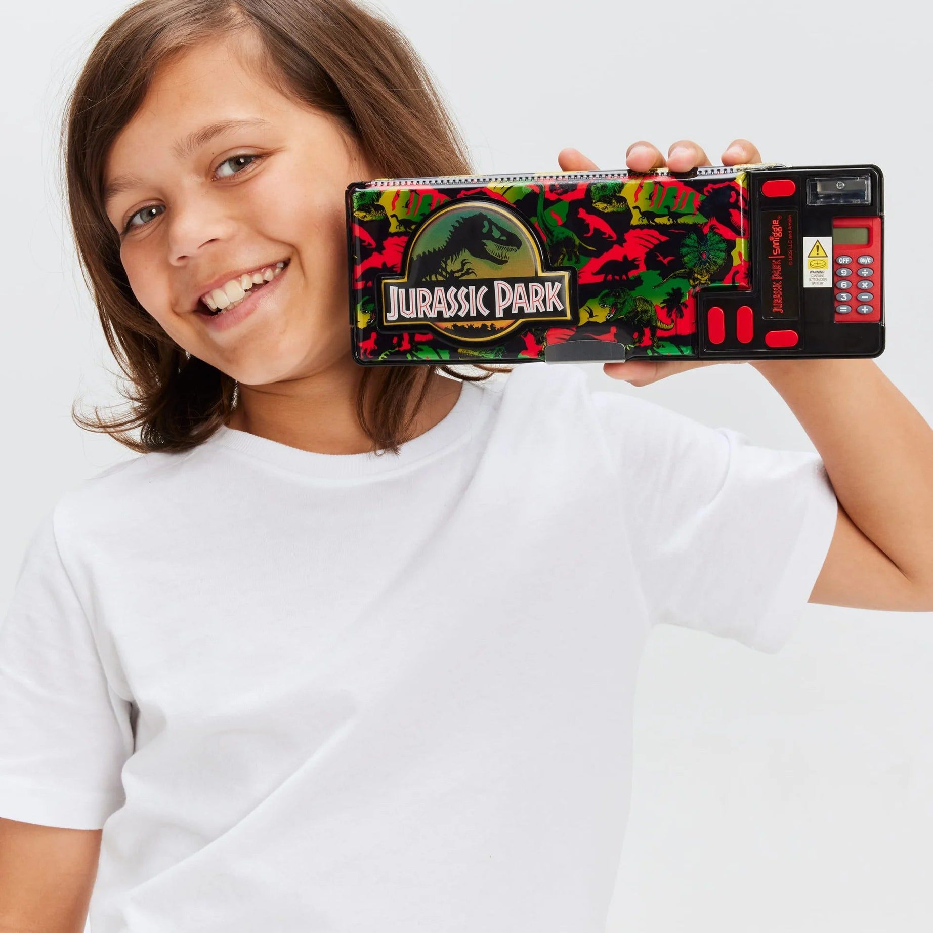 Smiggle - Jurassic Park Hesap Makineli Otomatik Kalem Kutusu-Dinossi