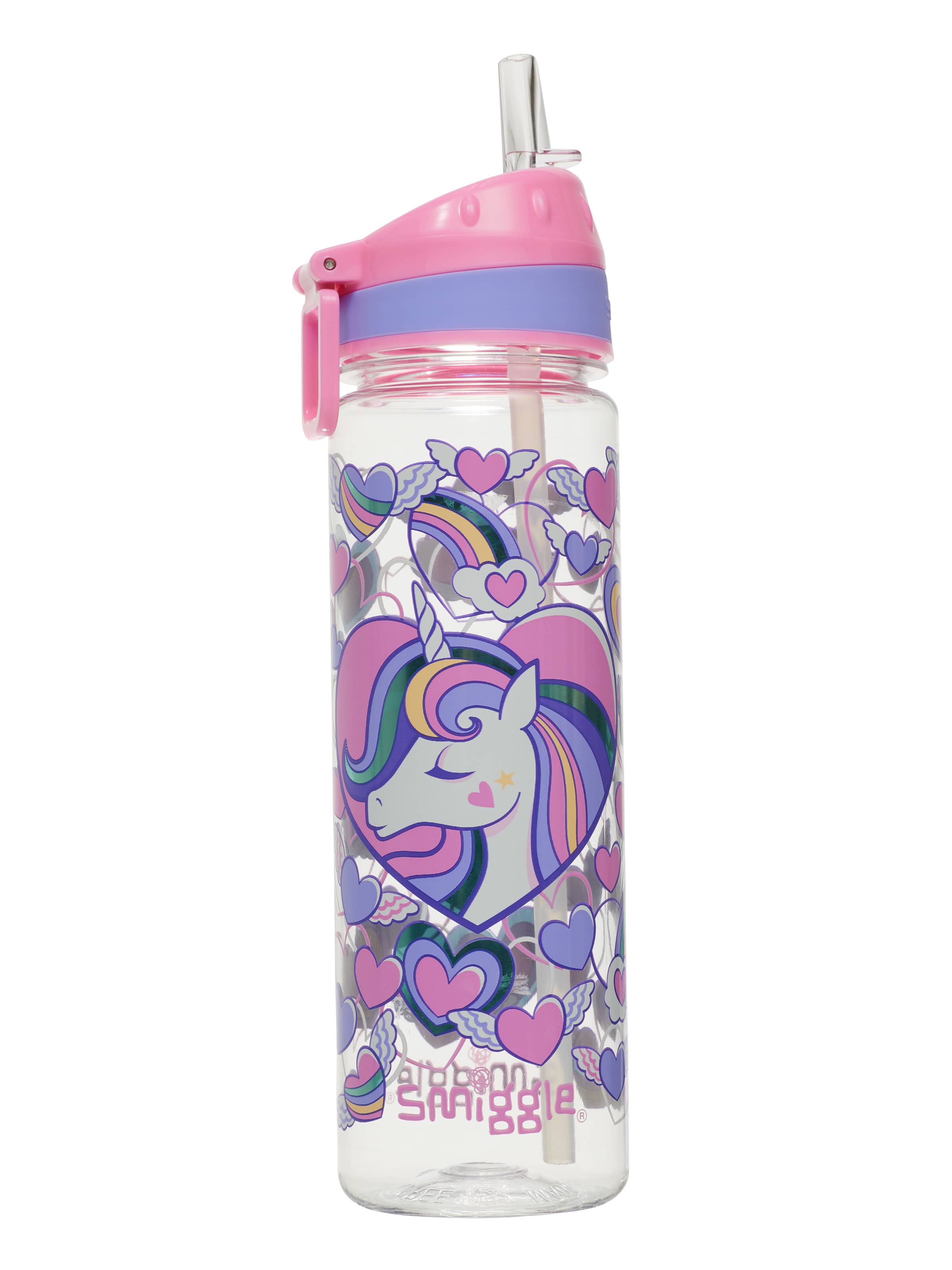Smiggle - Fly High BPAsız 650ML Pipetli Suluk-Dinossi