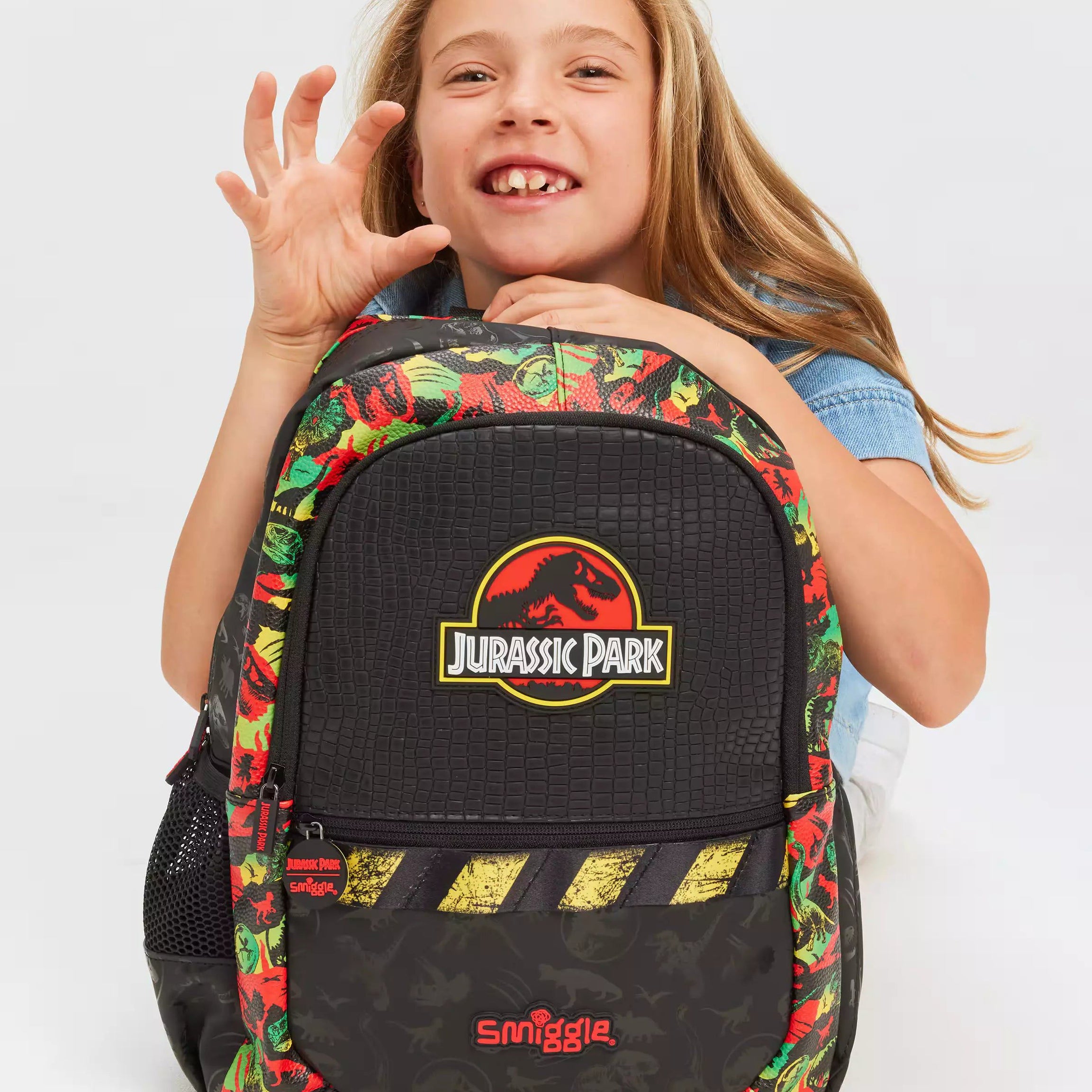 Smiggle - Jurassic Park Klasik Sırt Çantası-Dinossi