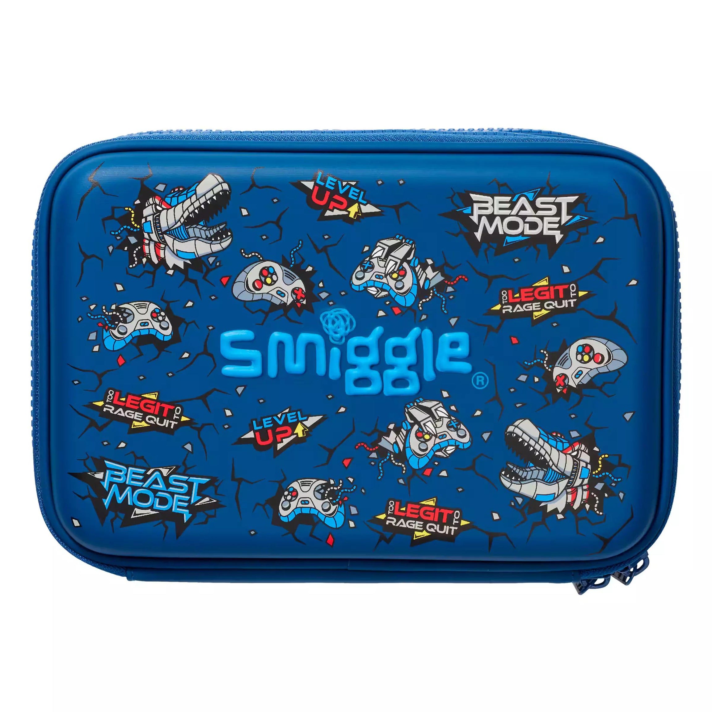 Smiggle - Fly High İki Gözlü Hardtop Kalem Kutusu-Dinossi