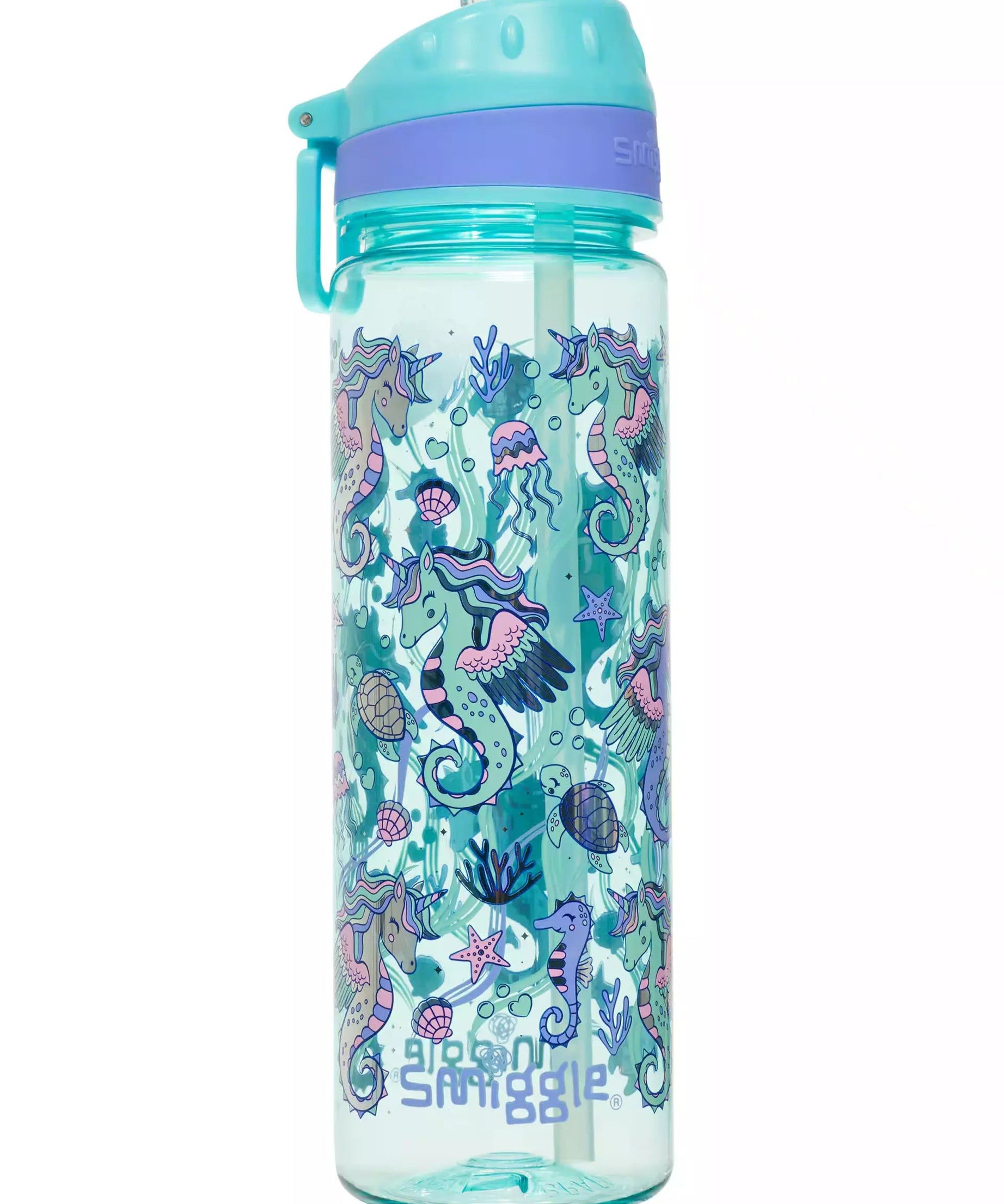 Smiggle - Epic BPAsız 650 ML Pipetli Suluk-Dinossi