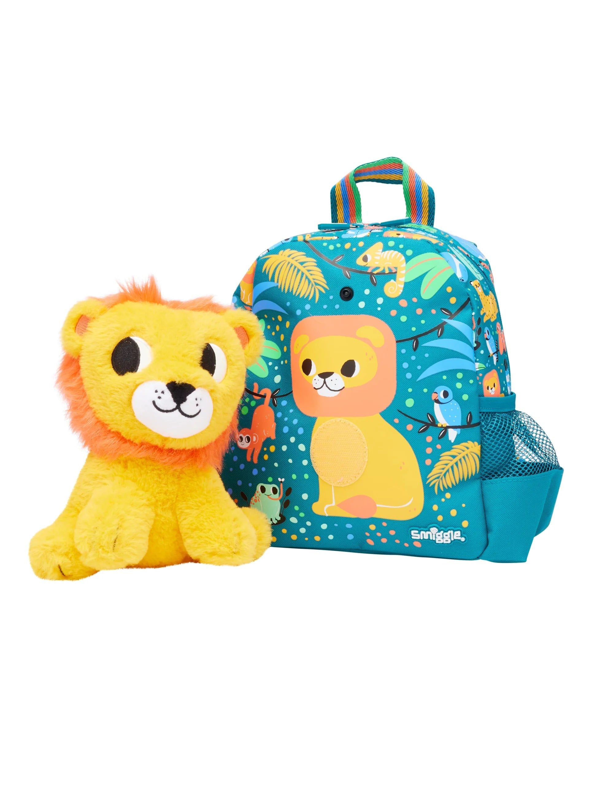 Smiggle - Big Dreams Anaokulu Çıkarılabilir Peluşlu Sırt Çantası-Dinossi