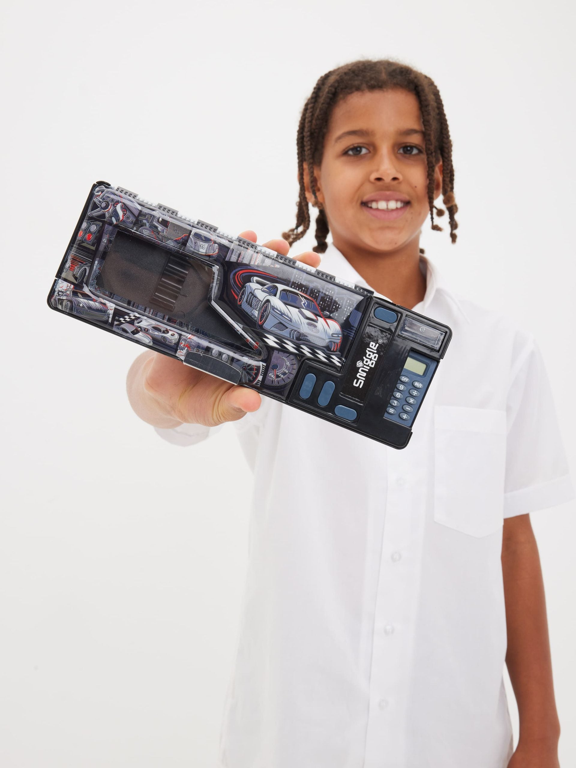 Smiggle - Limitless Hesap Makineli Otomatik Kalem Kutusu-Dinossi