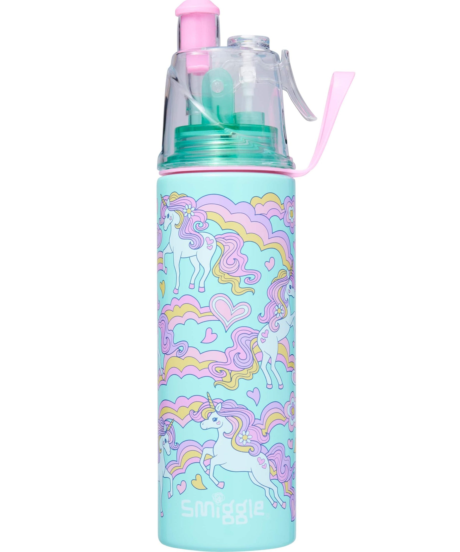 Smiggle - Limitless Su Püskürtmeli 500ML Çelik Matara-Dinossi