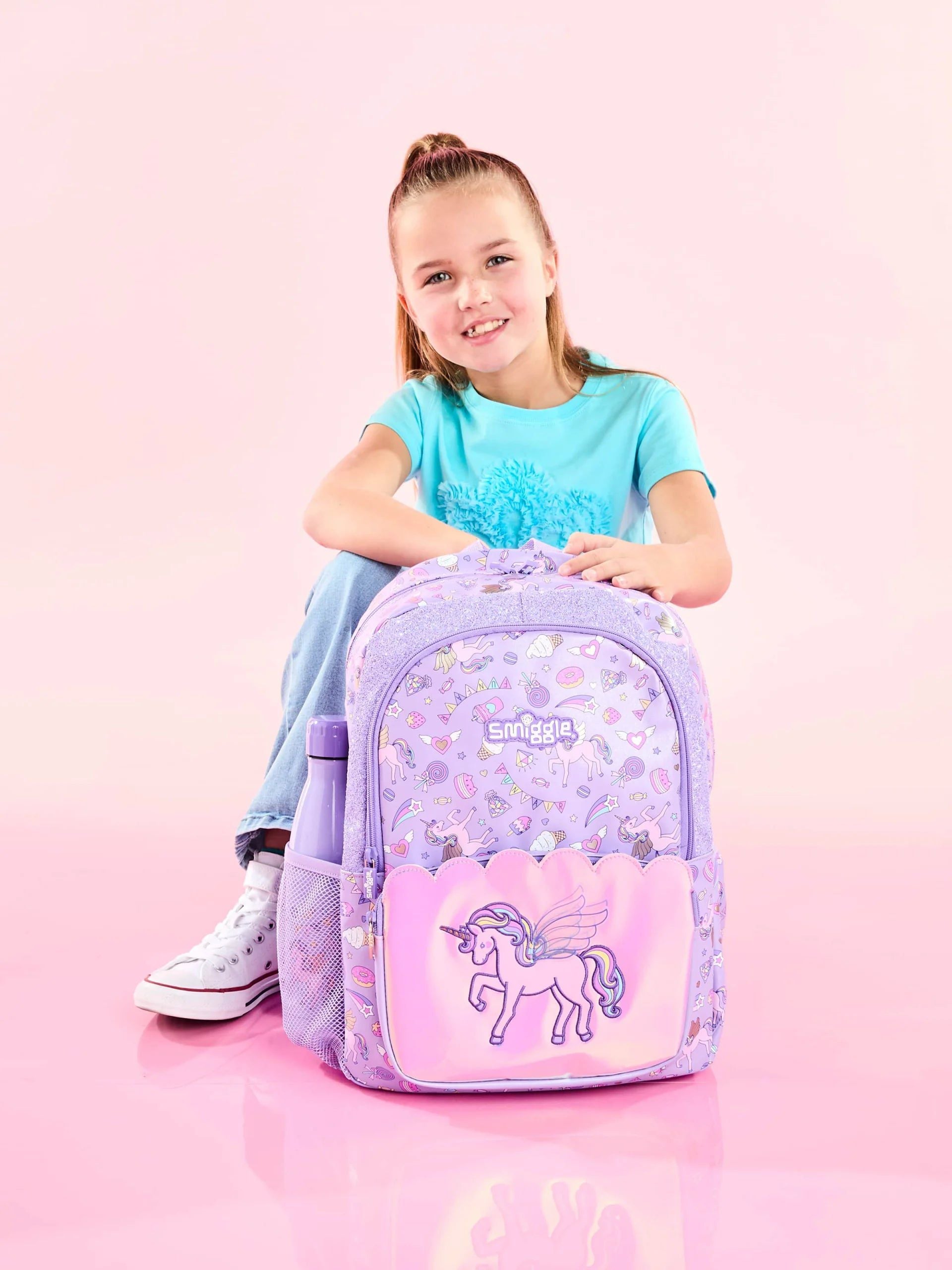 Smiggle - Fun Fair Klasik Okul Sırt Çantası-Dinossi