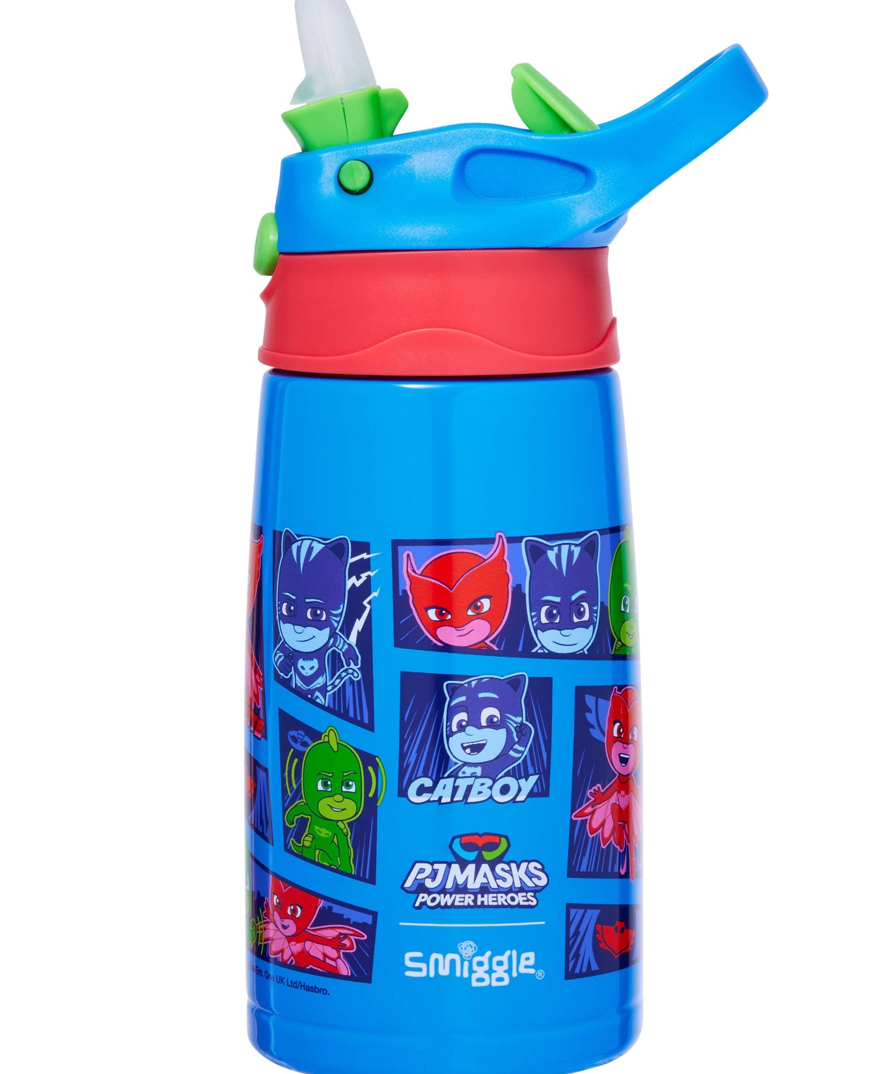Smiggle - PJ Mask 400ML Paslanmaz Çelik Otomatik Matara-Dinossi