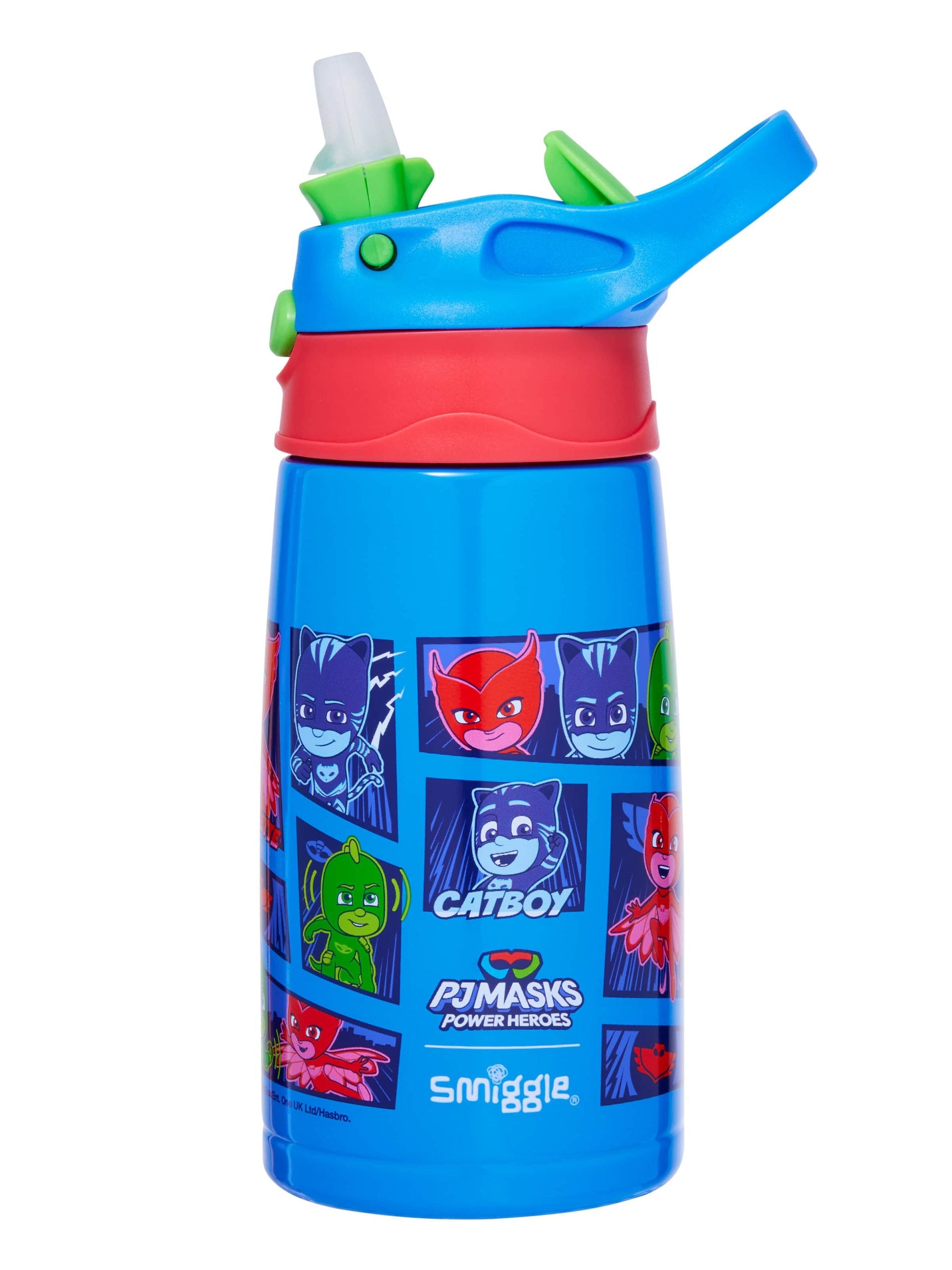 Smiggle - PJ Mask 400ML Paslanmaz Çelik Otomatik Matara-Dinossi