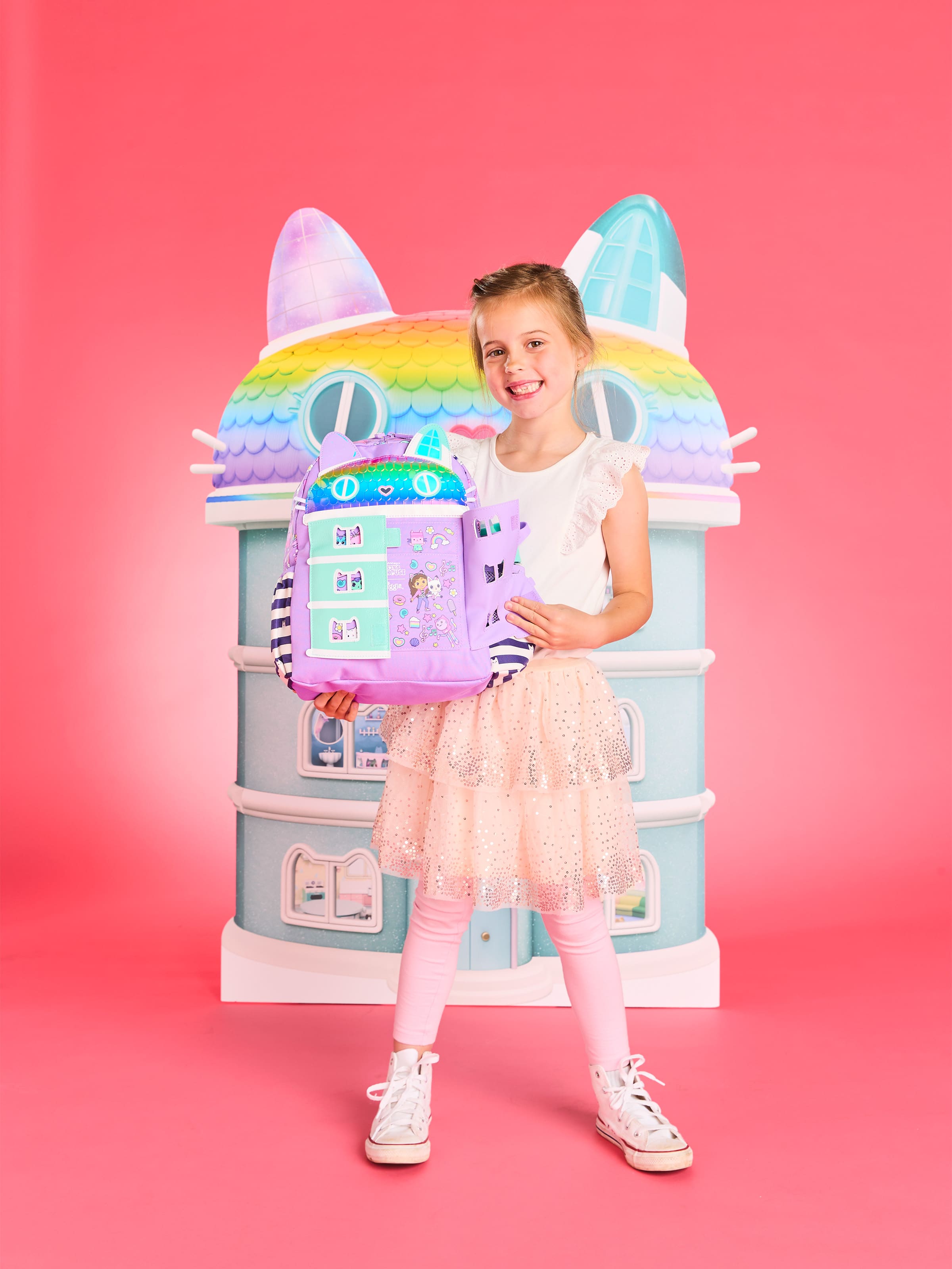 Smiggle - Gabbys Dollhouse Anaokulu ve Kreş Sırt Çantası-Dinossi