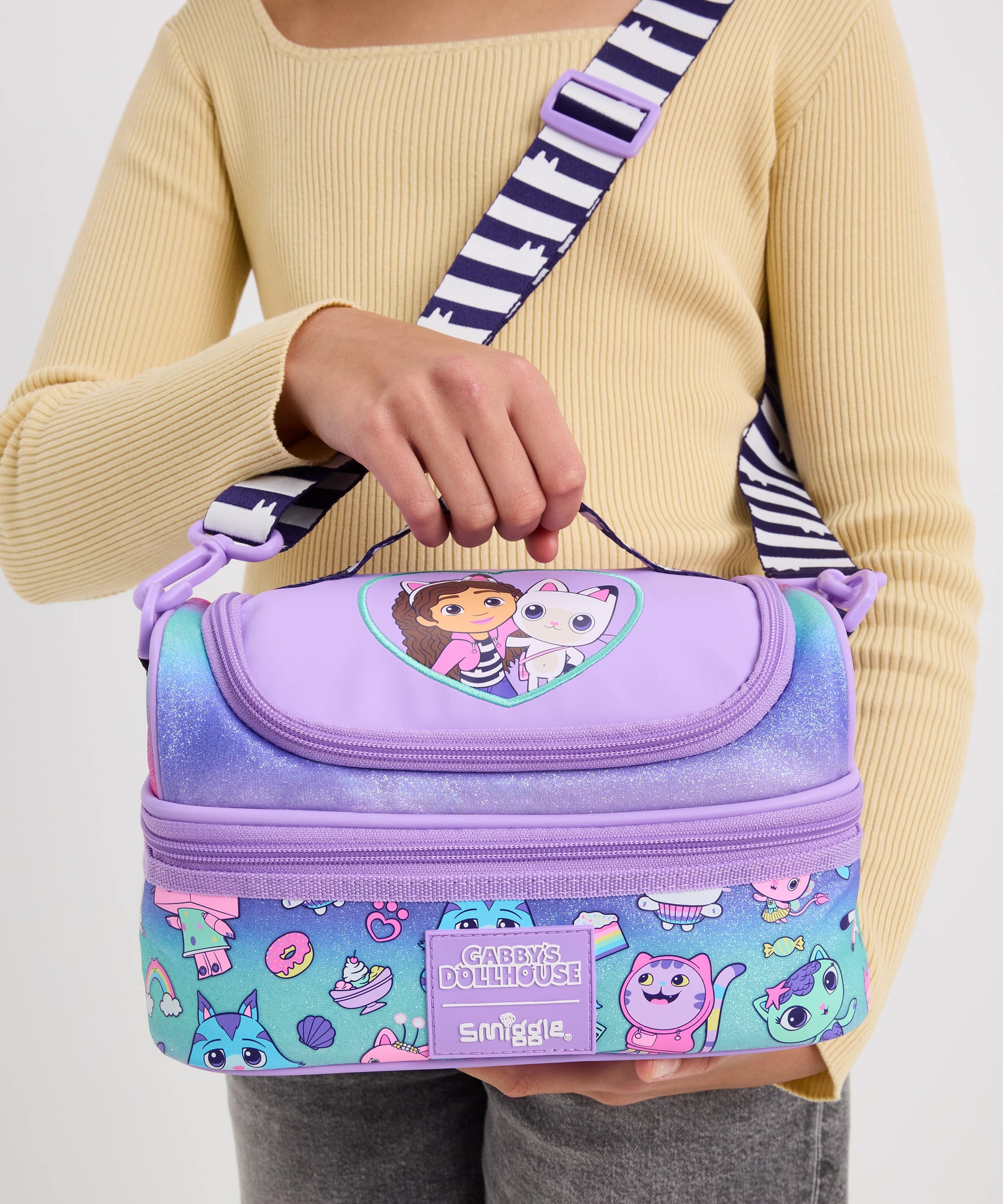 Smiggle - Gabbys Dollhouse Çift Katlı Beslenme Çantası-Dinossi