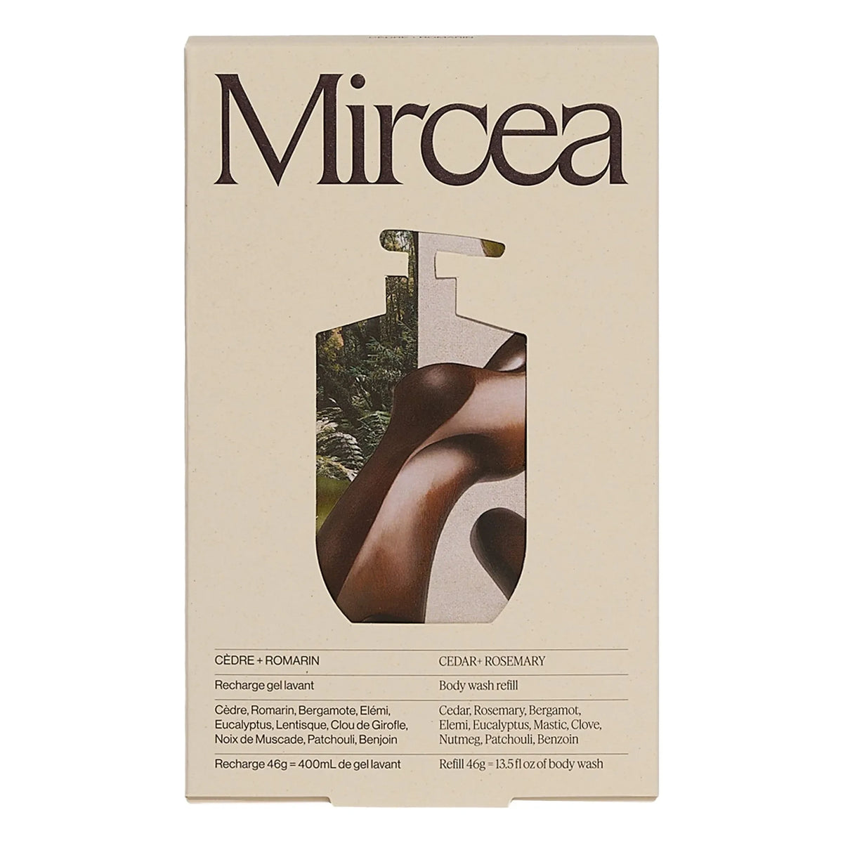 Mircea - देवदार और रोज़मेरी शावर जेल रिफिल - 400 मिली