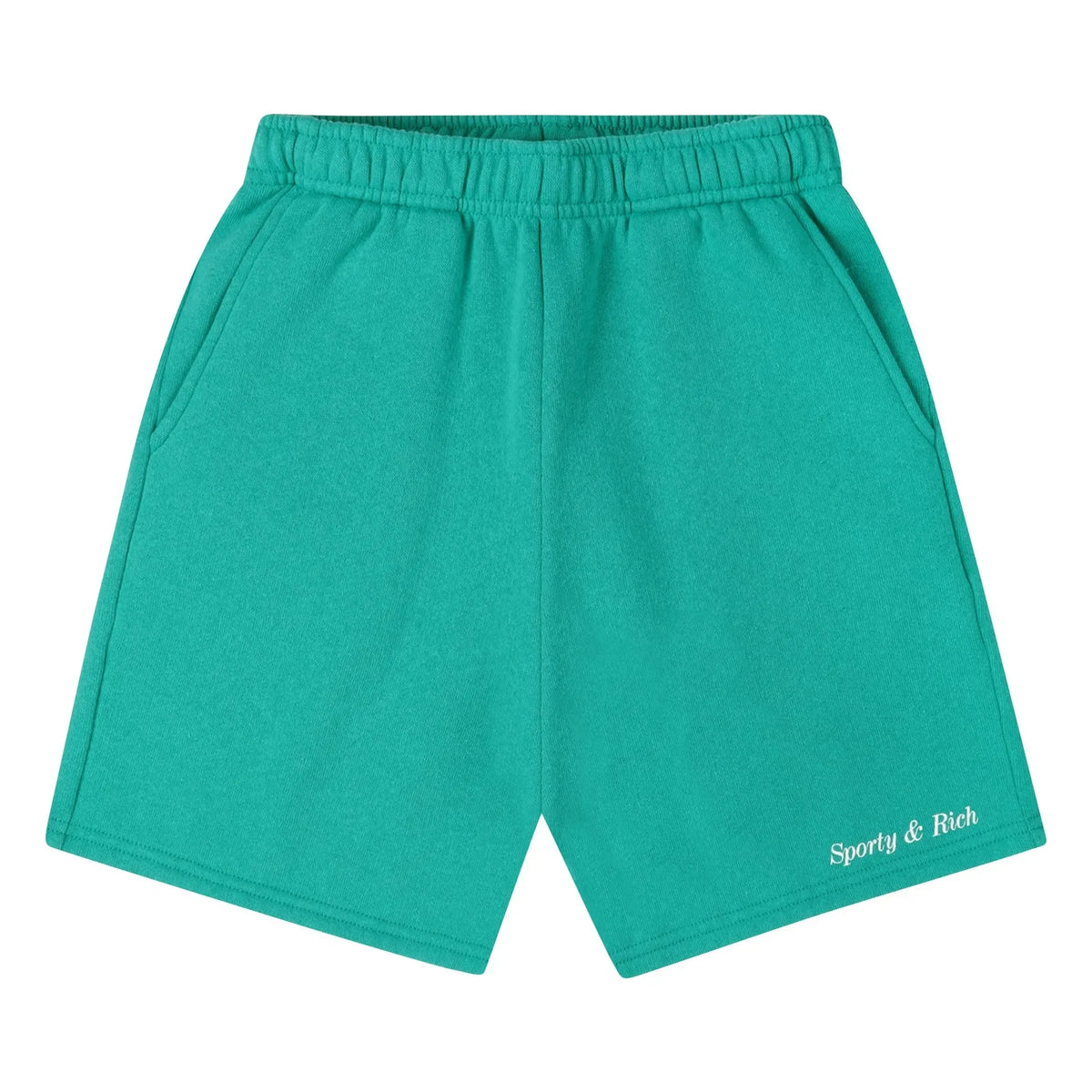 Sporty & Rich - Signature Logo Terry Jogger Şort | Turkuaz