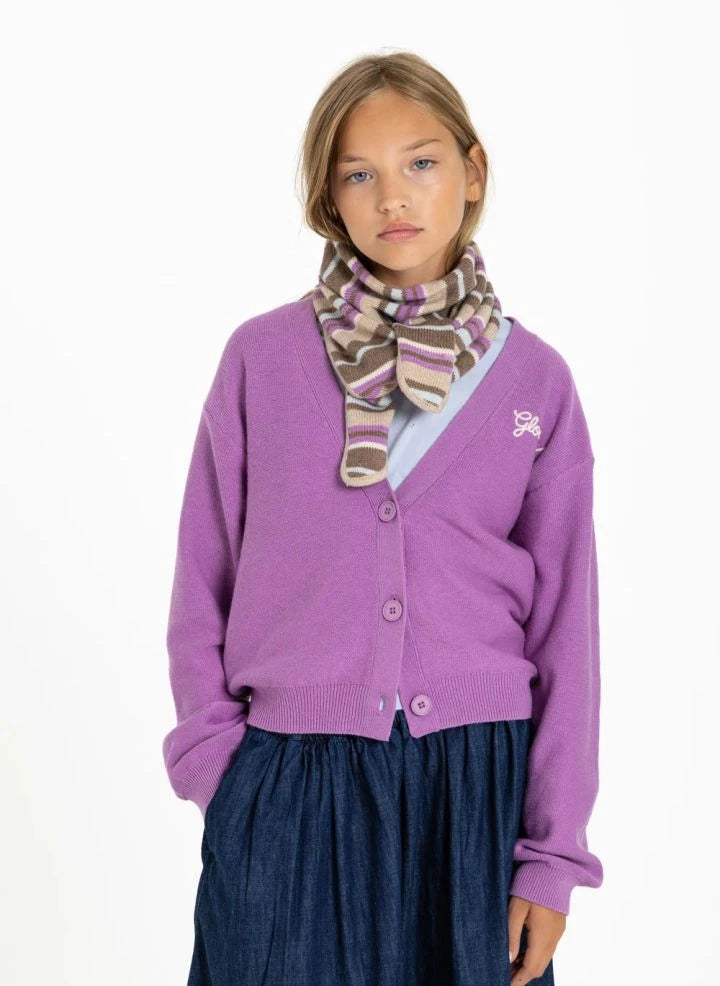 Smallable Kid - Ninon Çizgili Yün Atkı | Pembe