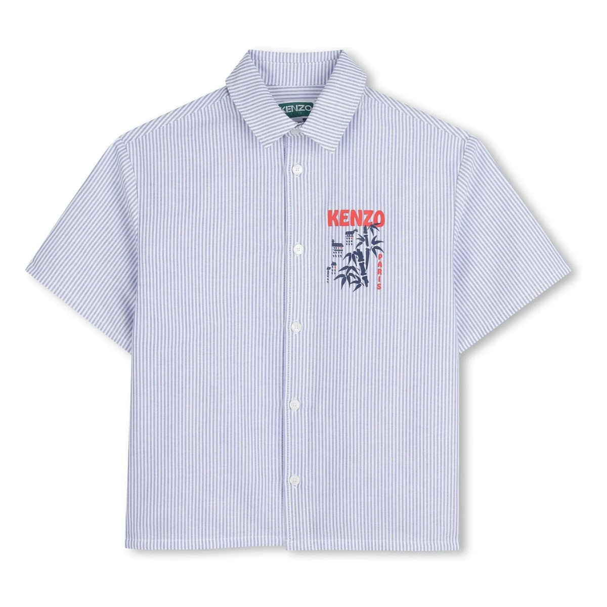 Kenzo - Kenzo Garden Çizgili Oxford Gömlek | Açık Mavi
