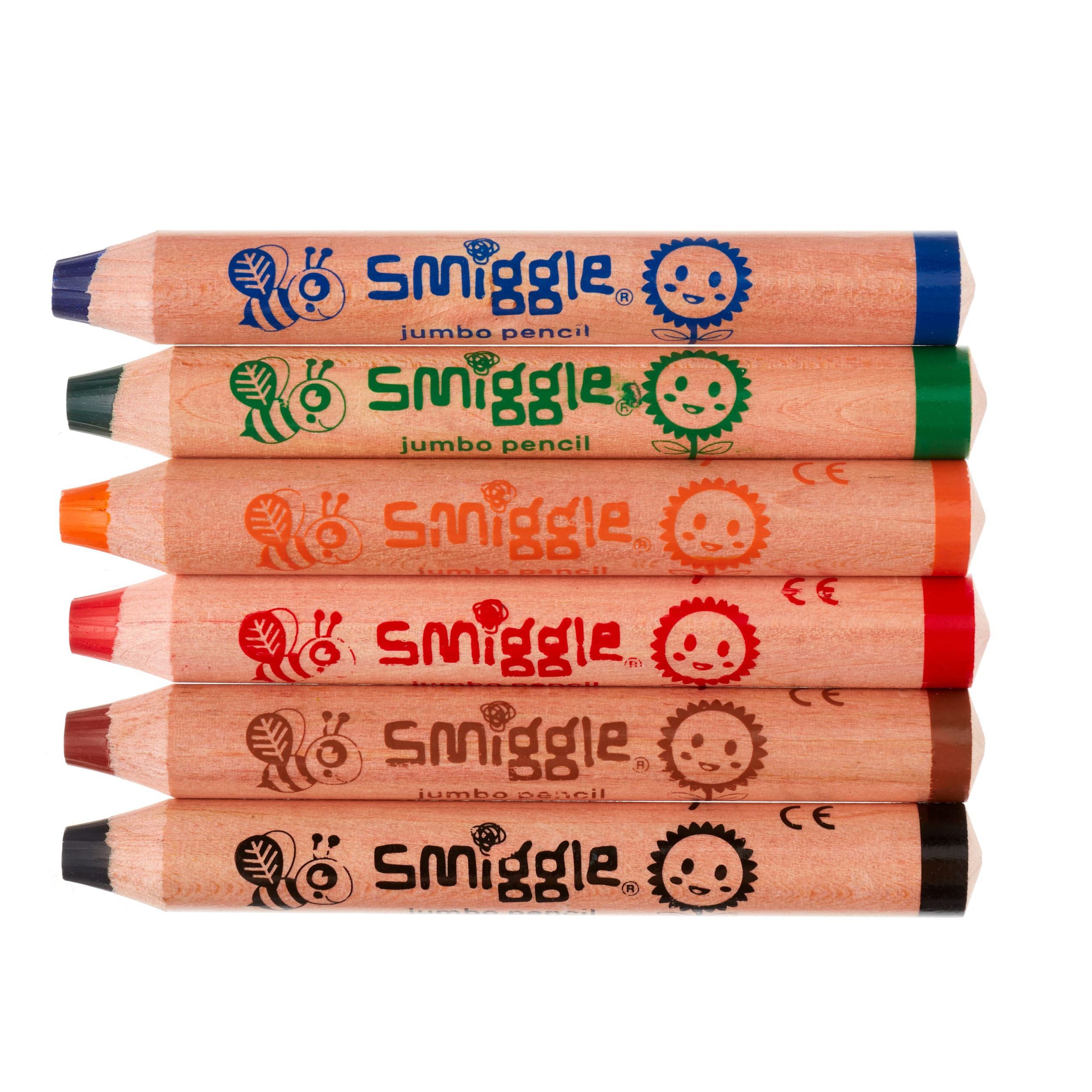 Smiggle - İlk Smiggle Jumbo Anaokulu Boya Kalemlerim-Dinossi