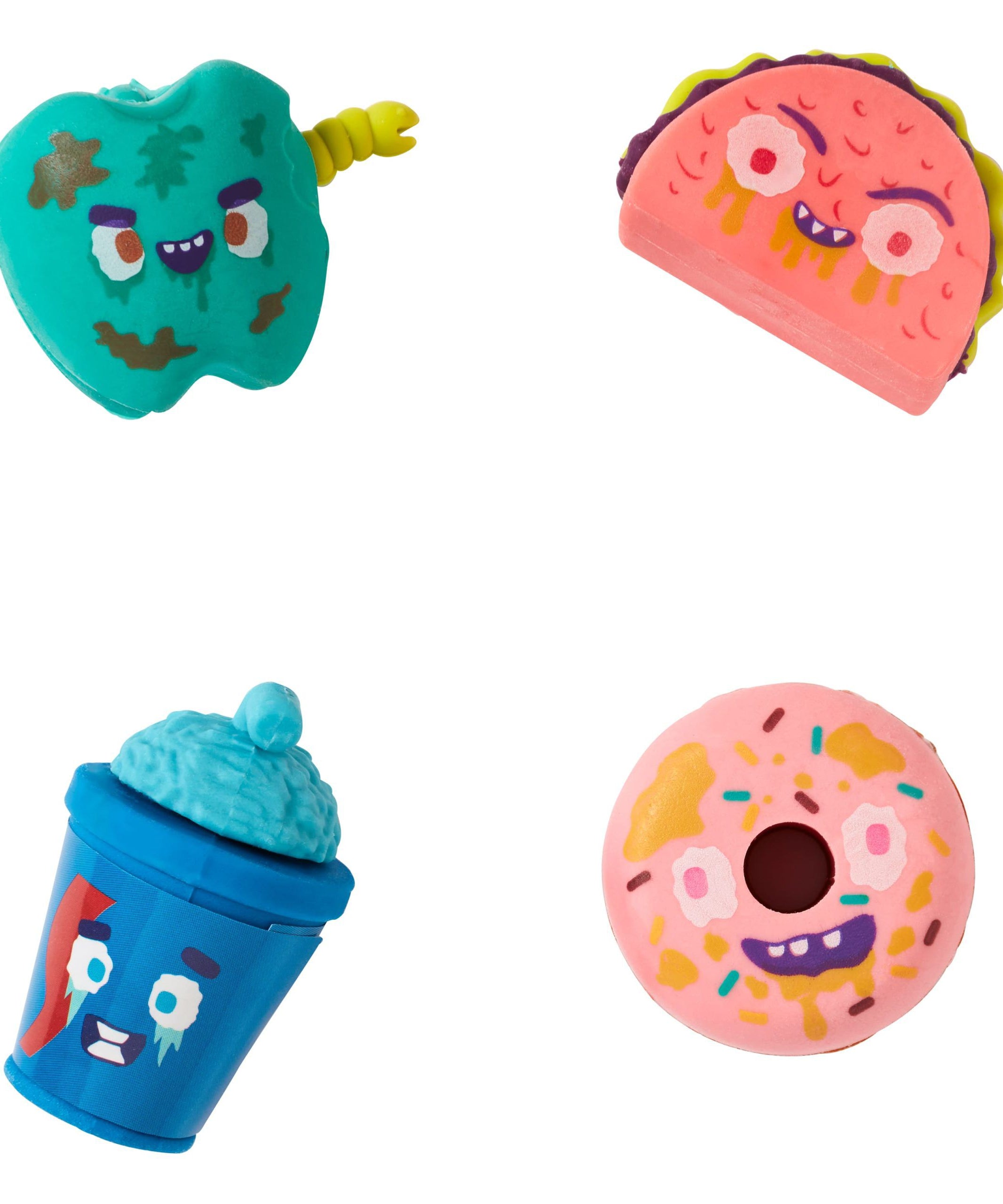 Smiggle - Snack Attackers 4lü Silgi Paketi-Dinossi