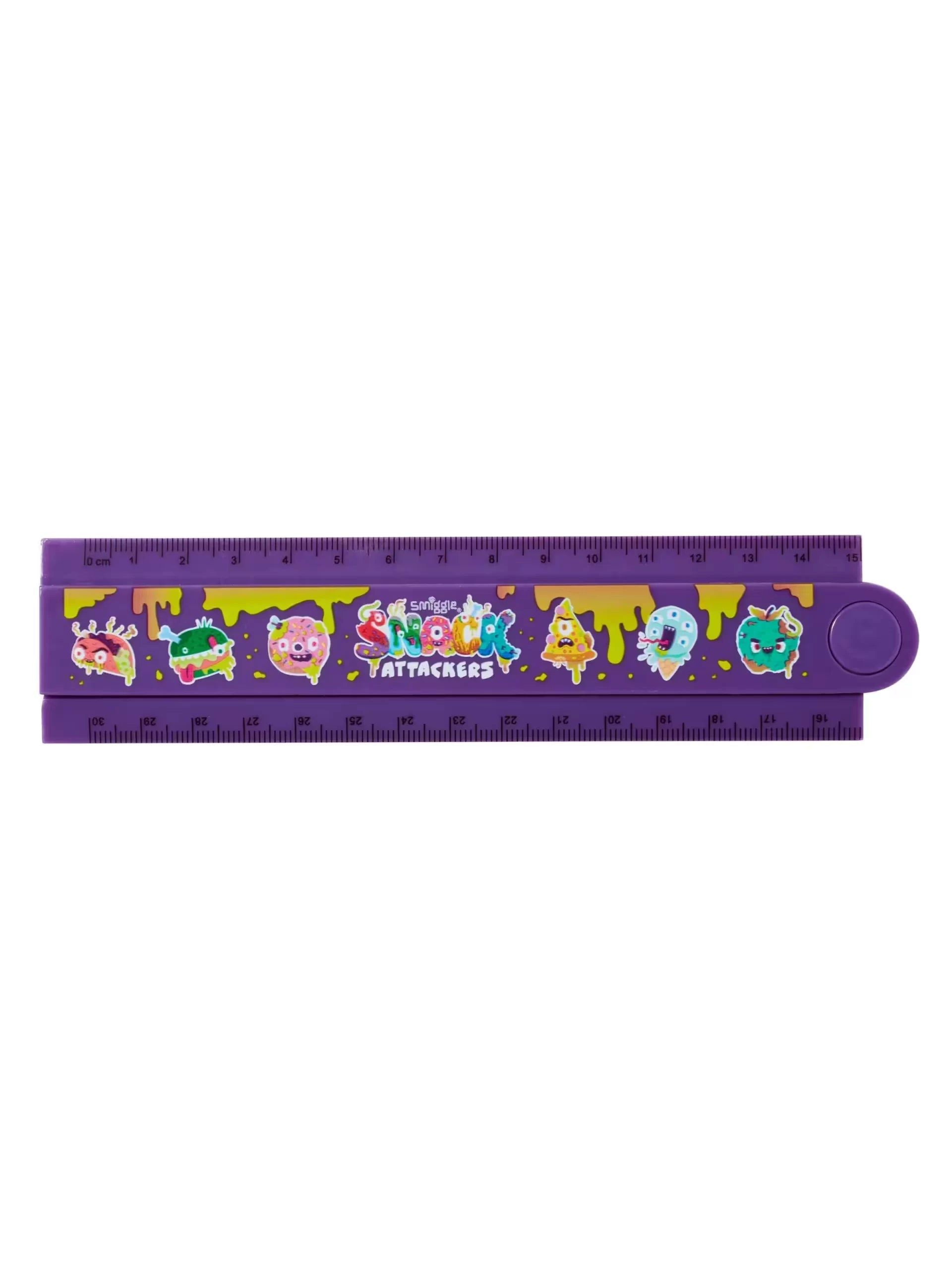 Smiggle - Snack Attackers Açılabilir 30CM Cetvel-Dinossi