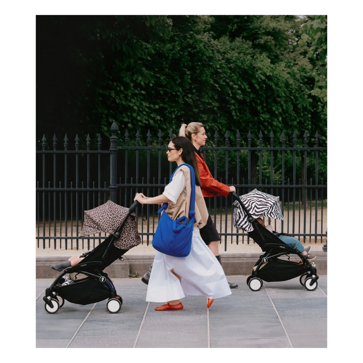 Stokke® - YOYO³ 6+ बेबी स्ट्रॉलर ब्लैक फ्रेम | लेपर्ड