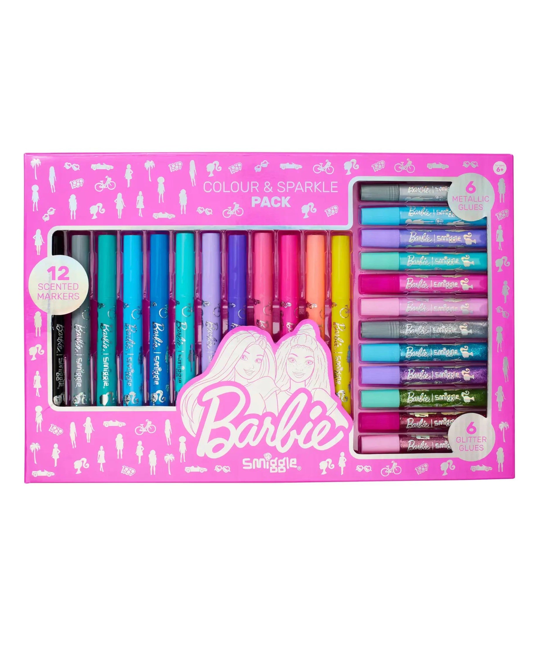 Smiggle - Barbie Işıltılı İşaretleyici Paketi-Dinossi