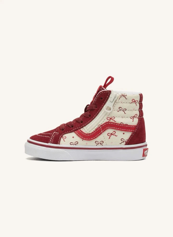 Vans - Burgundy SK8-Hi Reissue Fermuarlı Bilekli Sneakers Side Düğümler