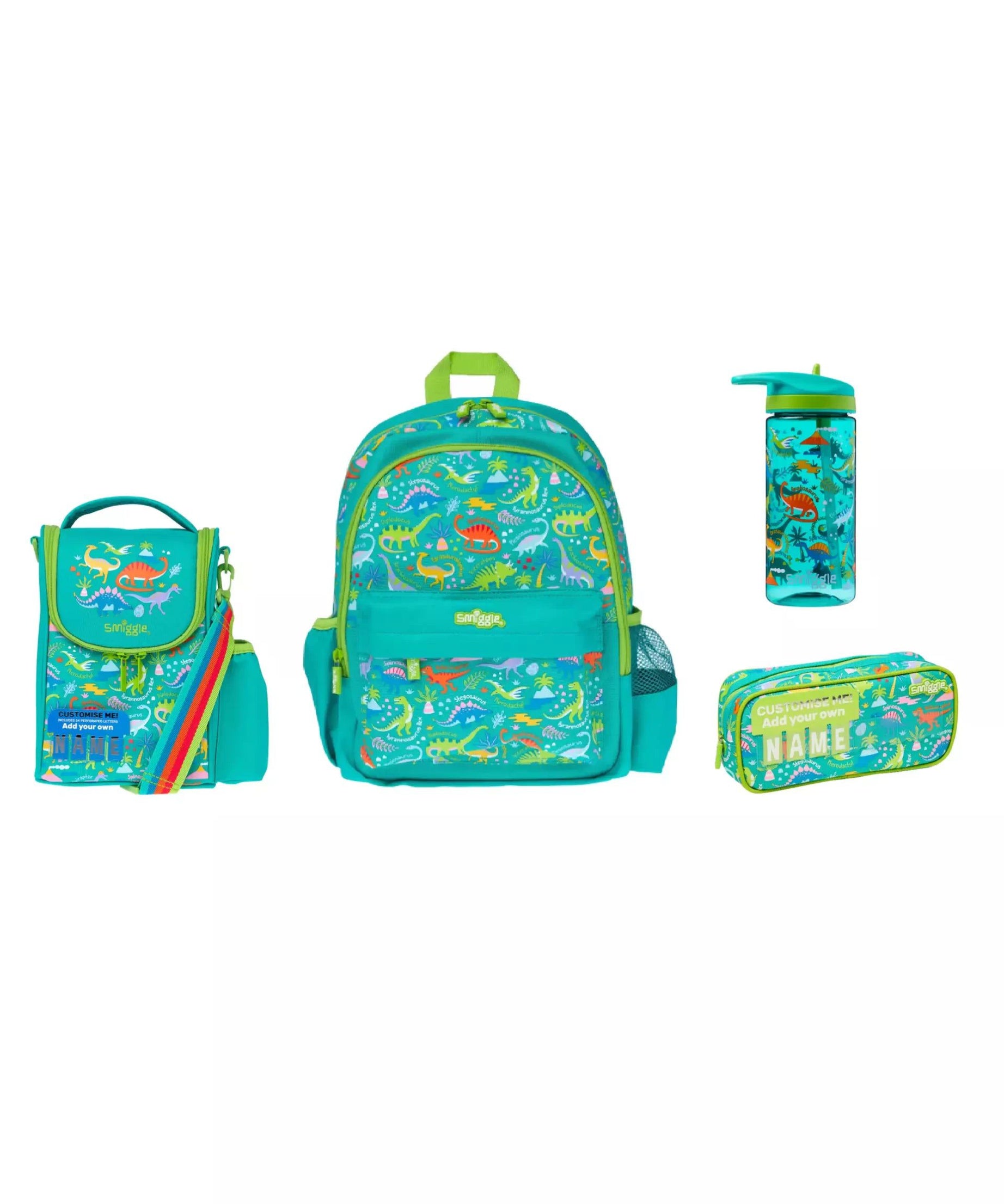 Smiggle - Cloud Nine 4'lü Anaokulu ve Kreş Okul Çanta Seti-Dinossi