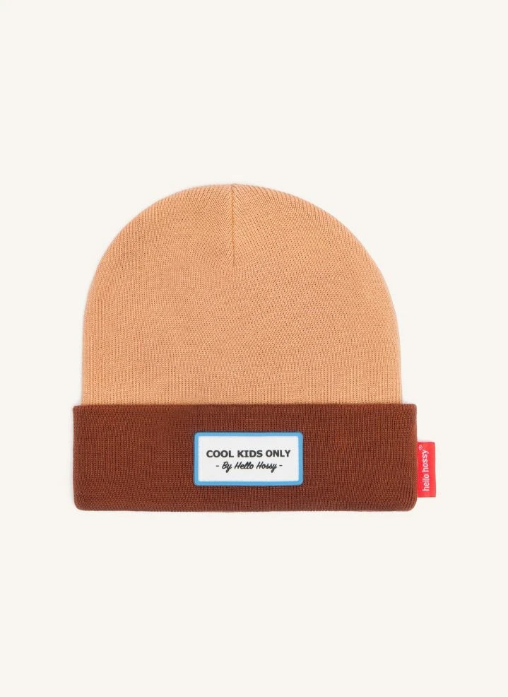 Hello Hossy - Urban Color Block organik pamuk bere | Kahverengi