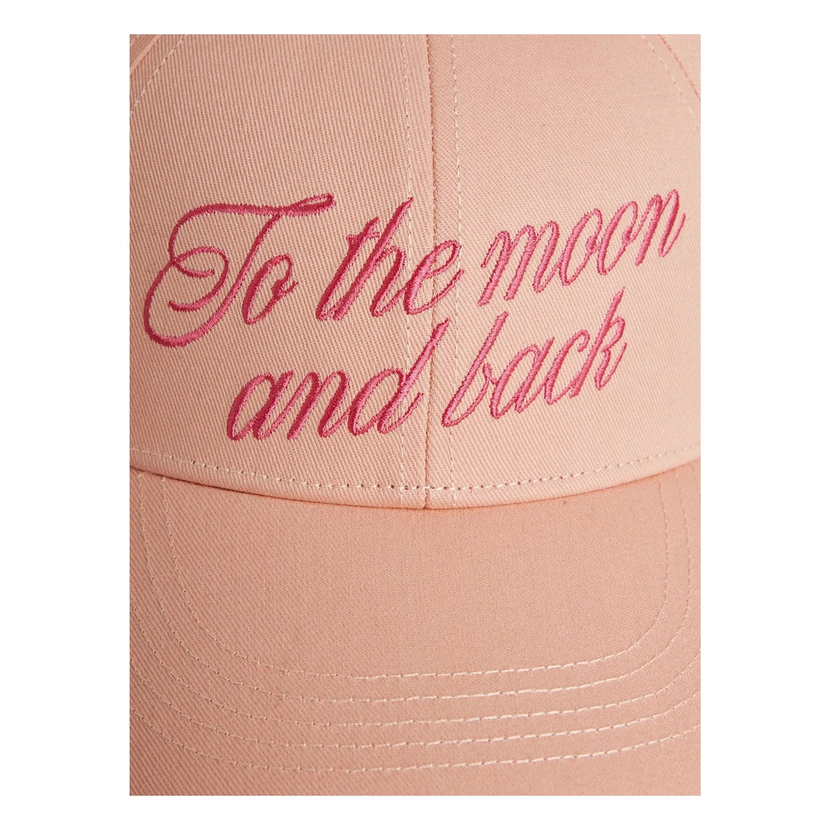 Mini Rodini - To The Moon And Back ऑर्गेनिक कॉटन हैट | गुलाबी