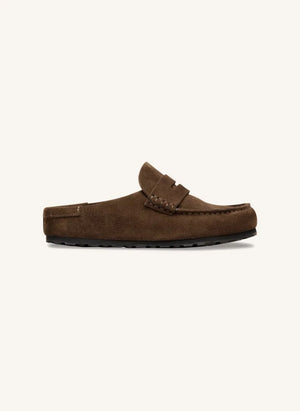 BIRKENSTOCK - नेपल्स रैप्ड साबर लोफर | हल्का भूरा