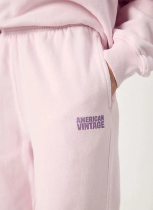 American Vintage - Plizzy Pamuklu Jogger Pantolon | Pudra Pembe