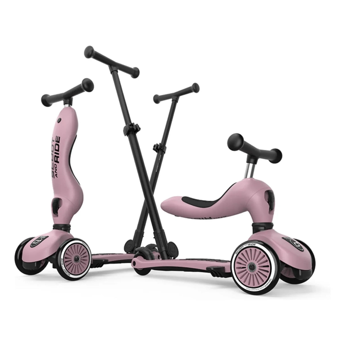 Scoot & Ride - Highwaykick 1 Push&Go इवोल्यूशनरी स्कूटर | गुलाबी