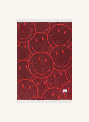 Maison Deux - Wool Throw - Maison Deux x Smiley | Bordo