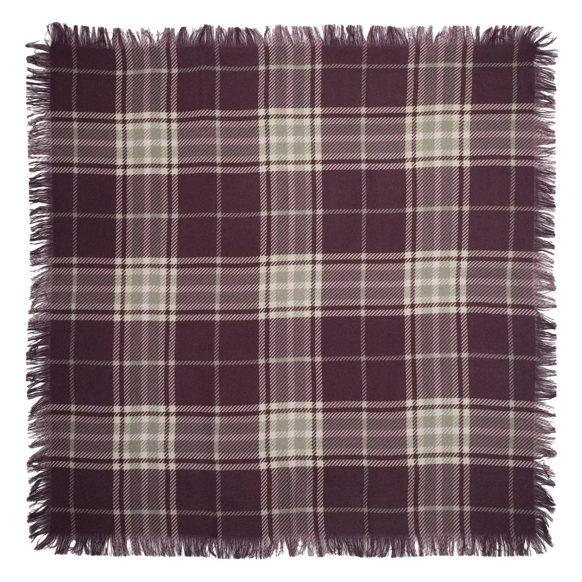 Bompard - Swann Tartan Kaşmir Mini Eşarp | Garnet