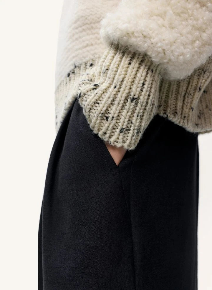 Cordera - Marled Merino Yünlü Hırka | Bej