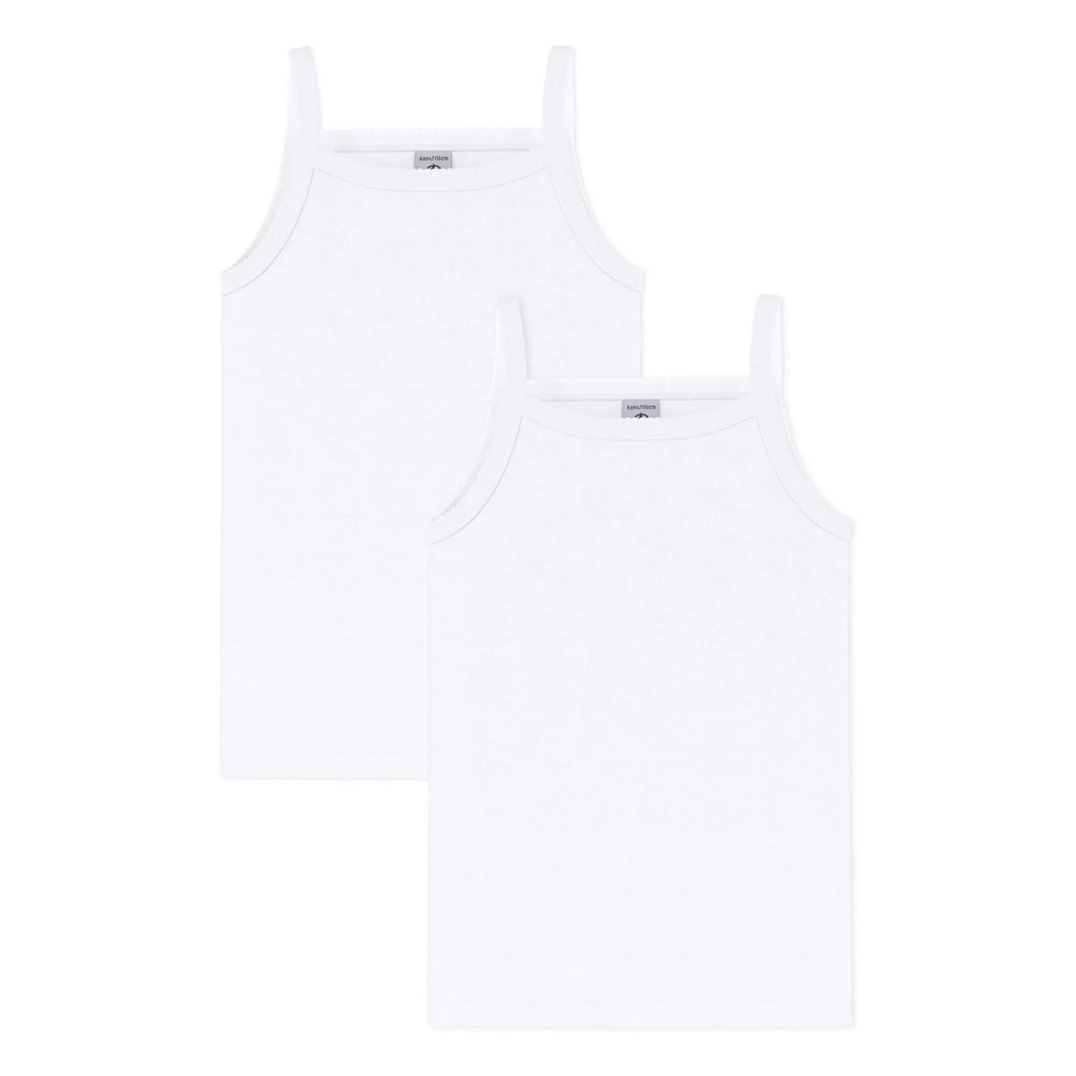 Petit Bateau - 2'li Paket Düz Atlet | Beyaz