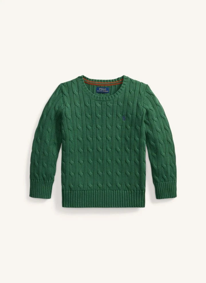 Ralph Lauren - Logo Kablolu Kazak | Yeşil