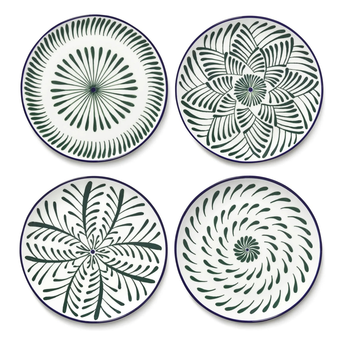 Serax - Baazar yemek tabakları, Waww La Table - 4'lü Set | Yeşil