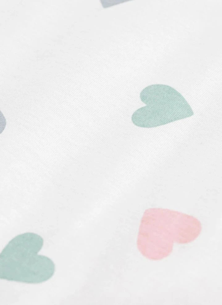 Petit Bateau - स्लीवलेस ऑर्गेनिक कॉटन हार्ट वेस्ट | सफ़ेद