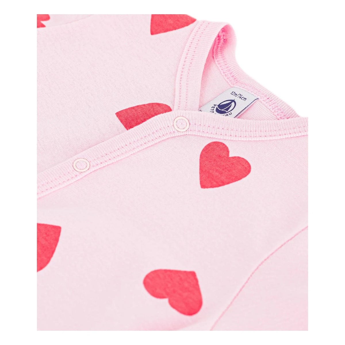 Petit Bateau - दिल के आकार का वनज़ी पजामा | गुलाबी