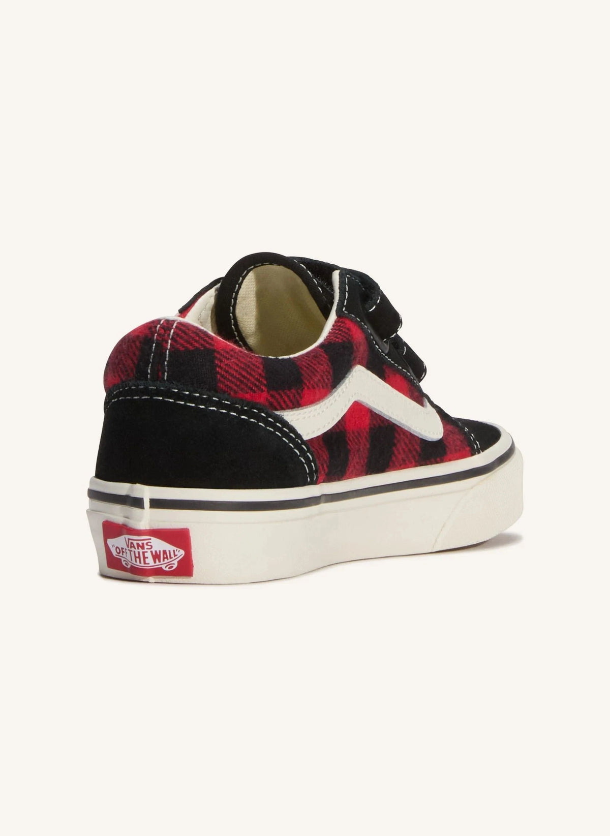 Vans - Scratch Sneakers Old Skool V Buffalo Plaid Kareli | Kırmızı